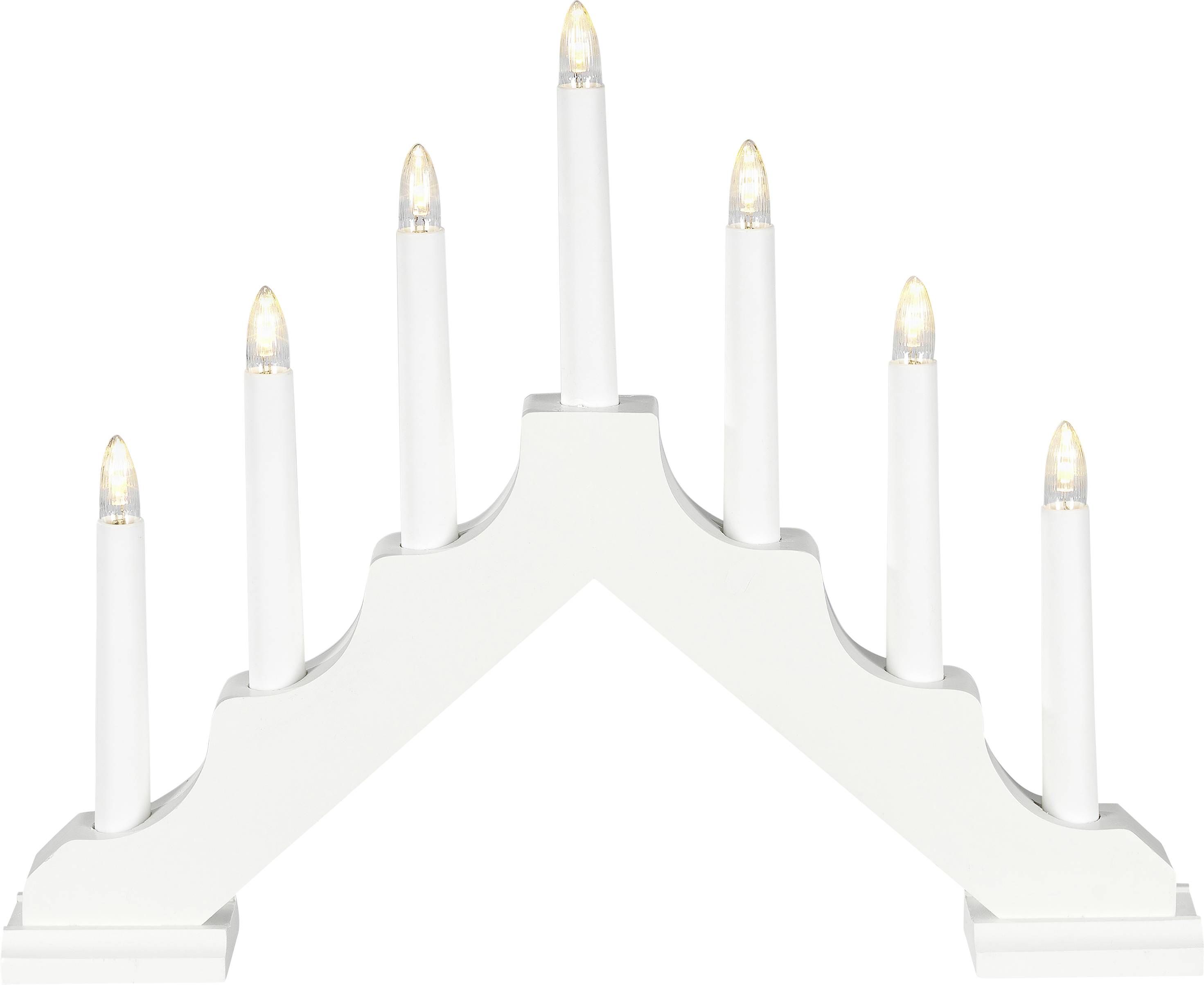 Konstsmide 2322-205 Schwibbogen Pyramide Warmweiß LED Weiß (matt)