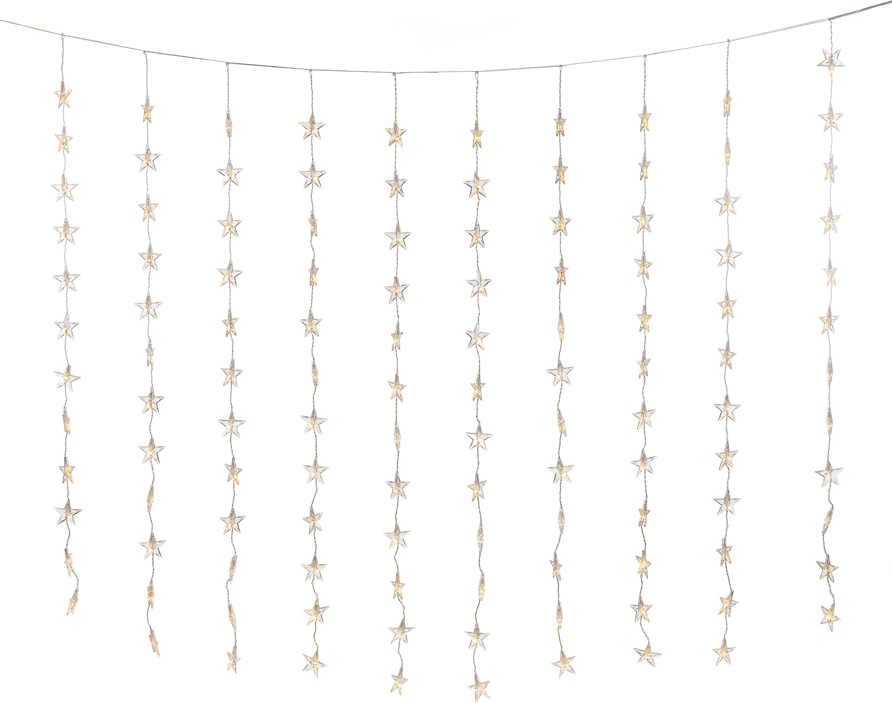 Konstsmide Lichtervorhang-Sterne Innen 230 V/50 Hz EEK: G (A - G) 120 LED Bernstein (B x H) 140 cm x 120 cm