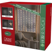 Konstsmide Lichtervorhang-Sterne Innen 230 V/50 Hz EEK: G (A - G) 120 LED Bernstein (B x H) 140 cm x 120 cm Konstsmide Lichtervorhang-Sterne Innen 230 V/50 Hz EEK: G (A - G) 120 LED Bernstein (B x H) 140 cm x 120 cm