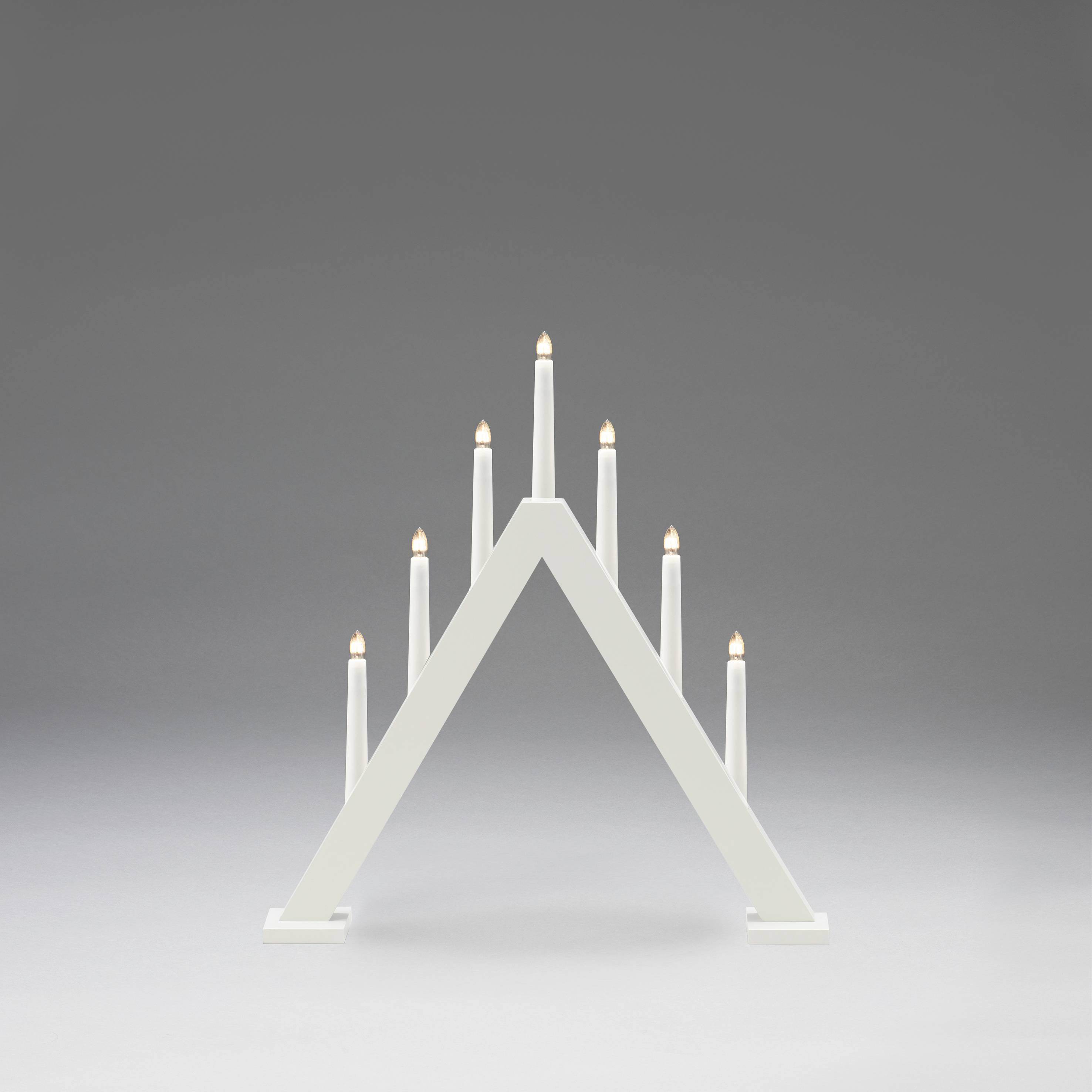 Konstsmide 3931-205 Schwibbogen Pyramide Warmweiß LED Weiß (matt)