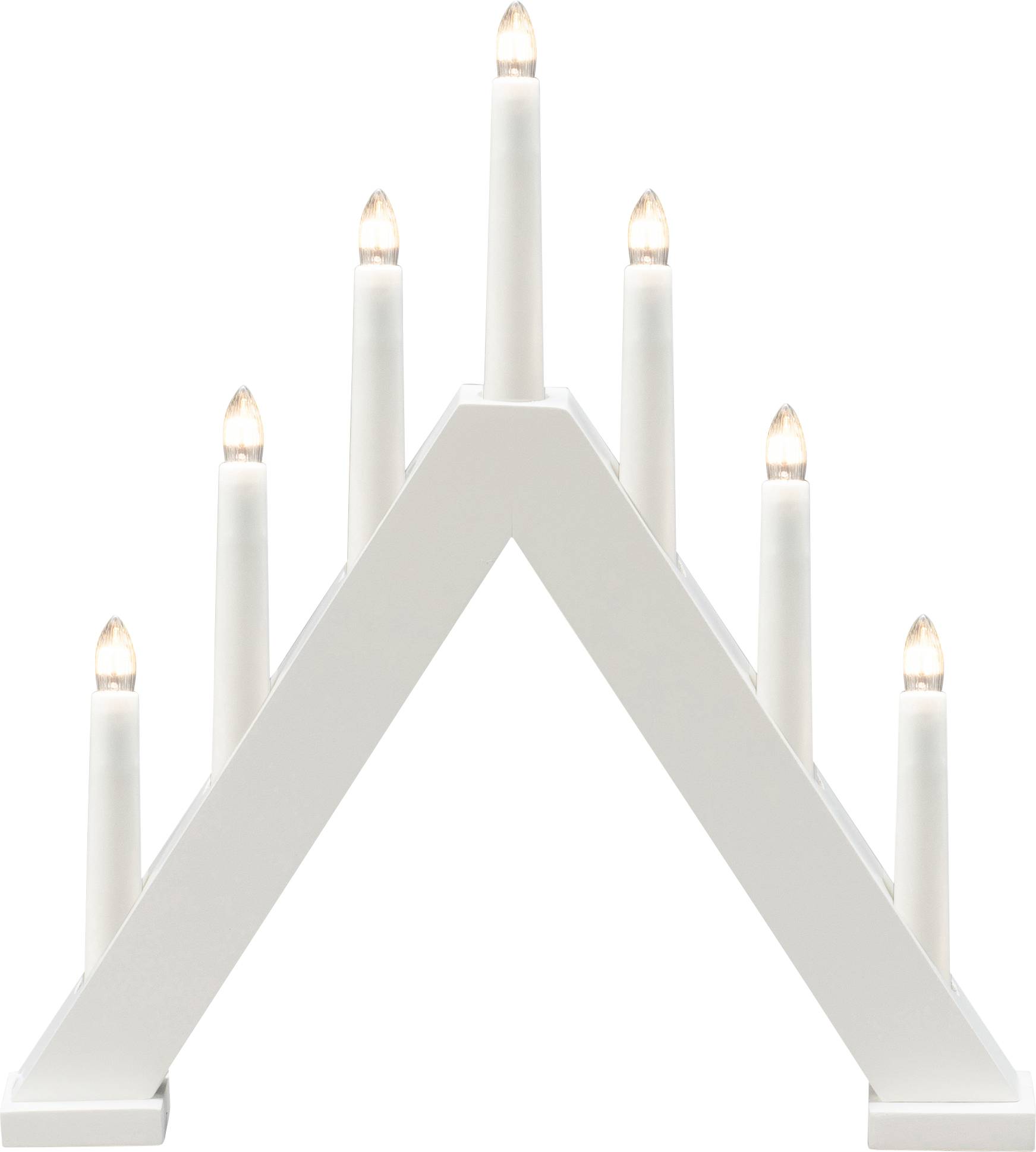Konstsmide 3930-205 Schwibbogen Pyramide Warmweiß LED Weiß (matt)