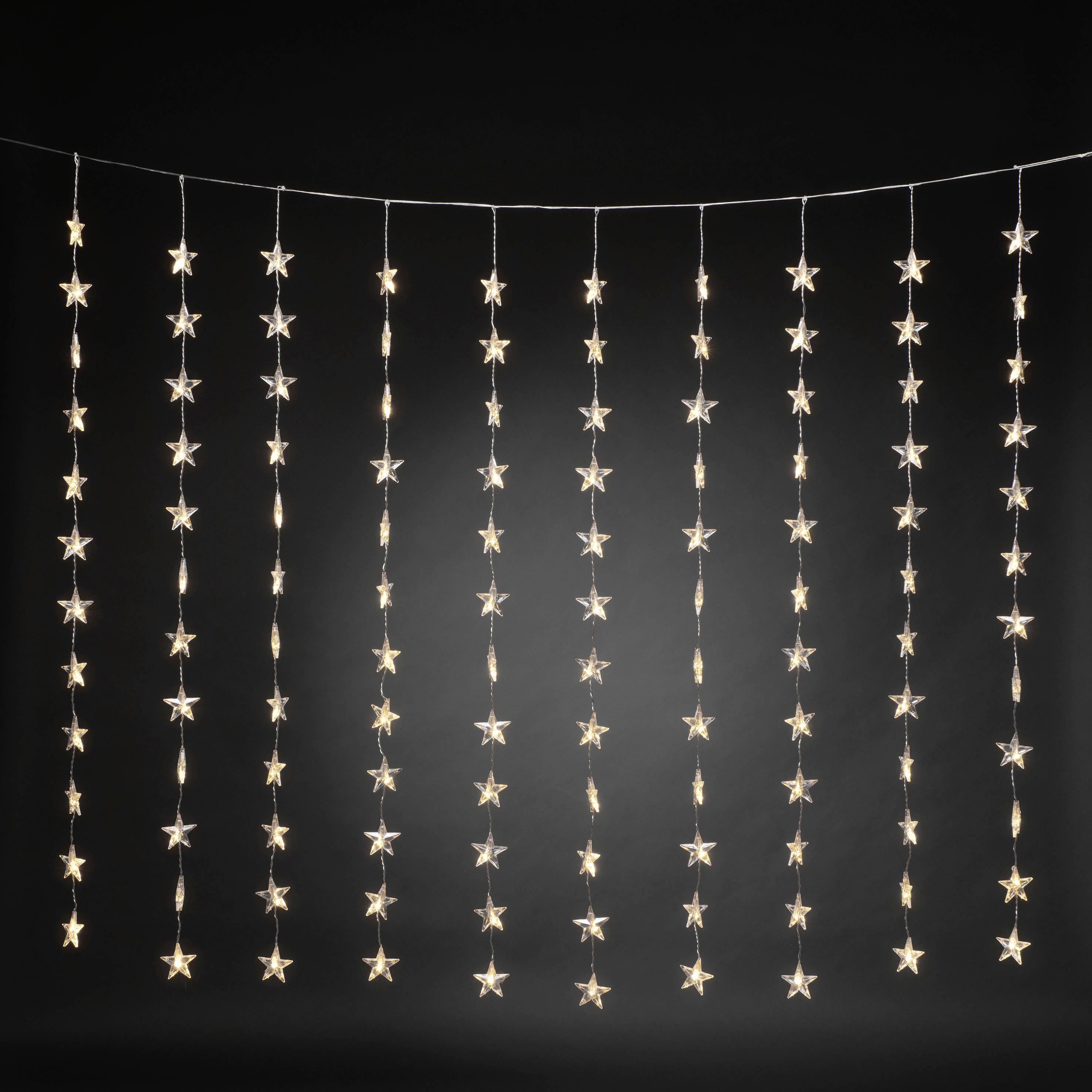 Konstsmide Lichtervorhang-Sterne Innen 230 V/50Hz EEK: G (A - G) 120 LED Warmweiß (B x H) 140cm x 120cm