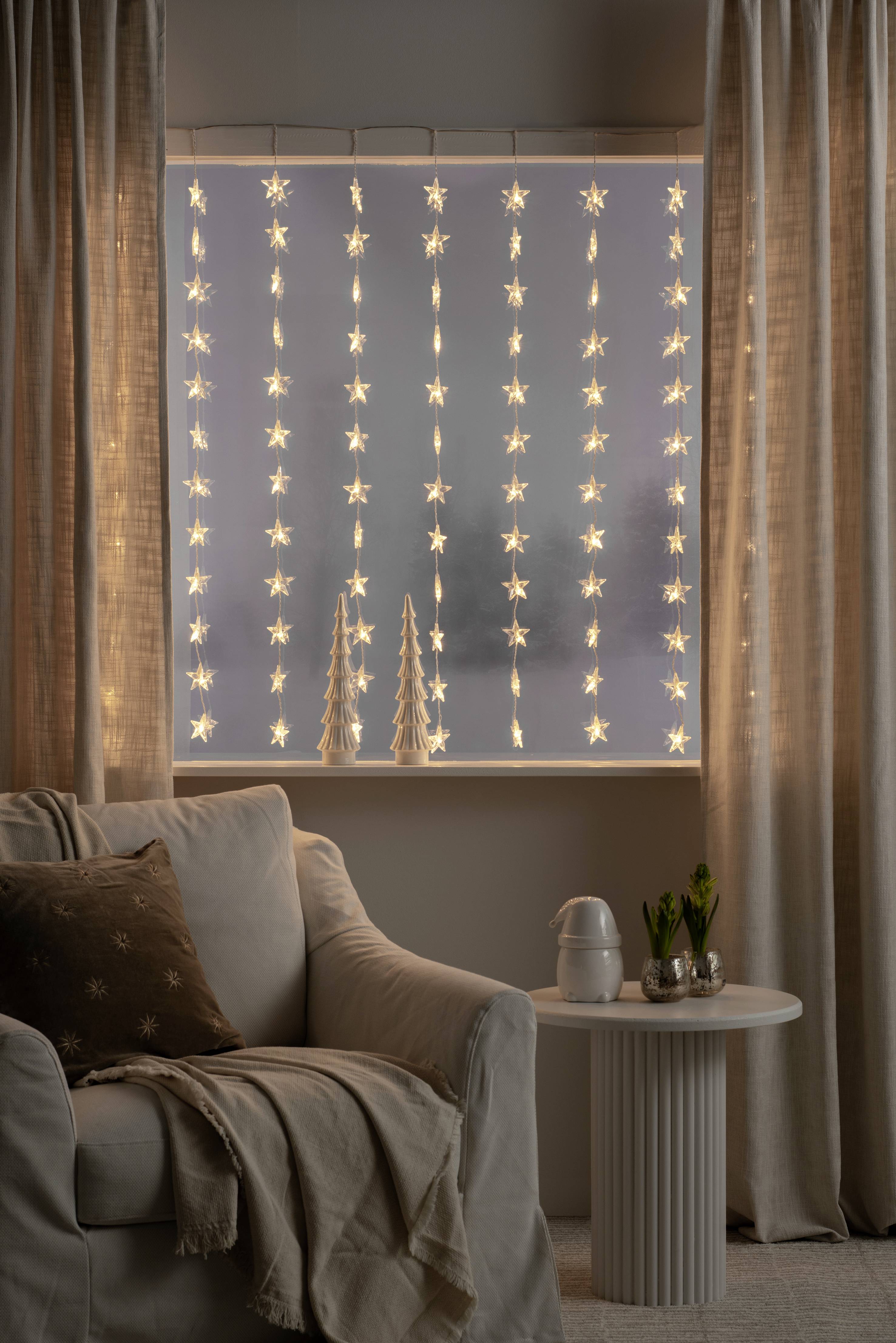 Konstsmide Lichtervorhang-Sterne Innen 230 V/50Hz EEK: G (A - G) 120 LED Warmweiß (B x H) 140cm x 120cm