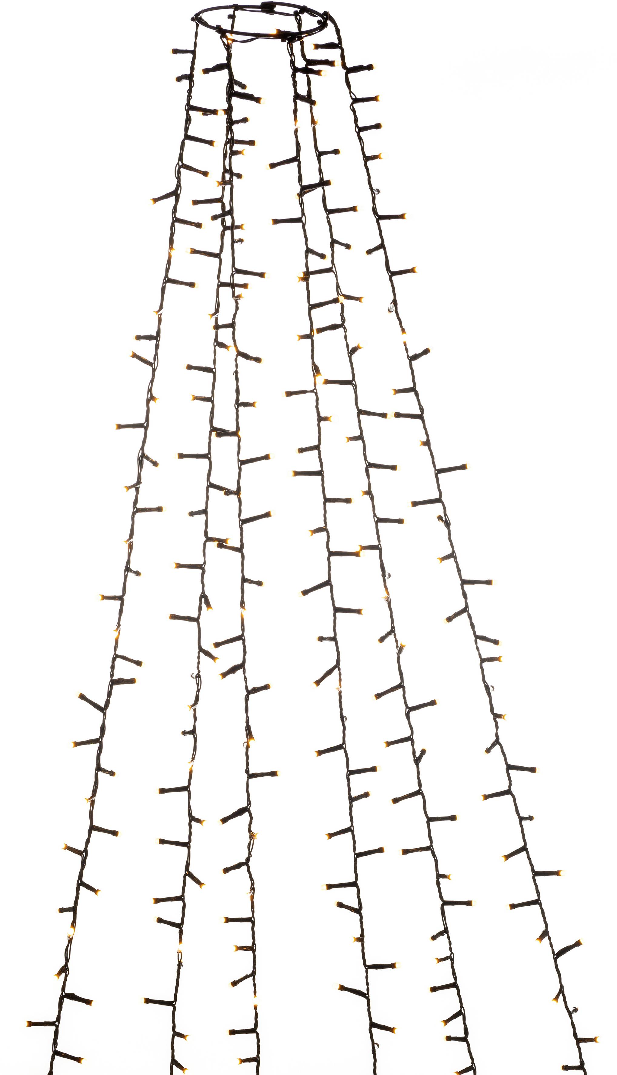 Konstsmide 6650-830 LED-Baummantel Außen EEK: F (A - G) netzbetrieben Anzahl Leuchtmittel 660 LED Bernstein Beleuchtete Länge