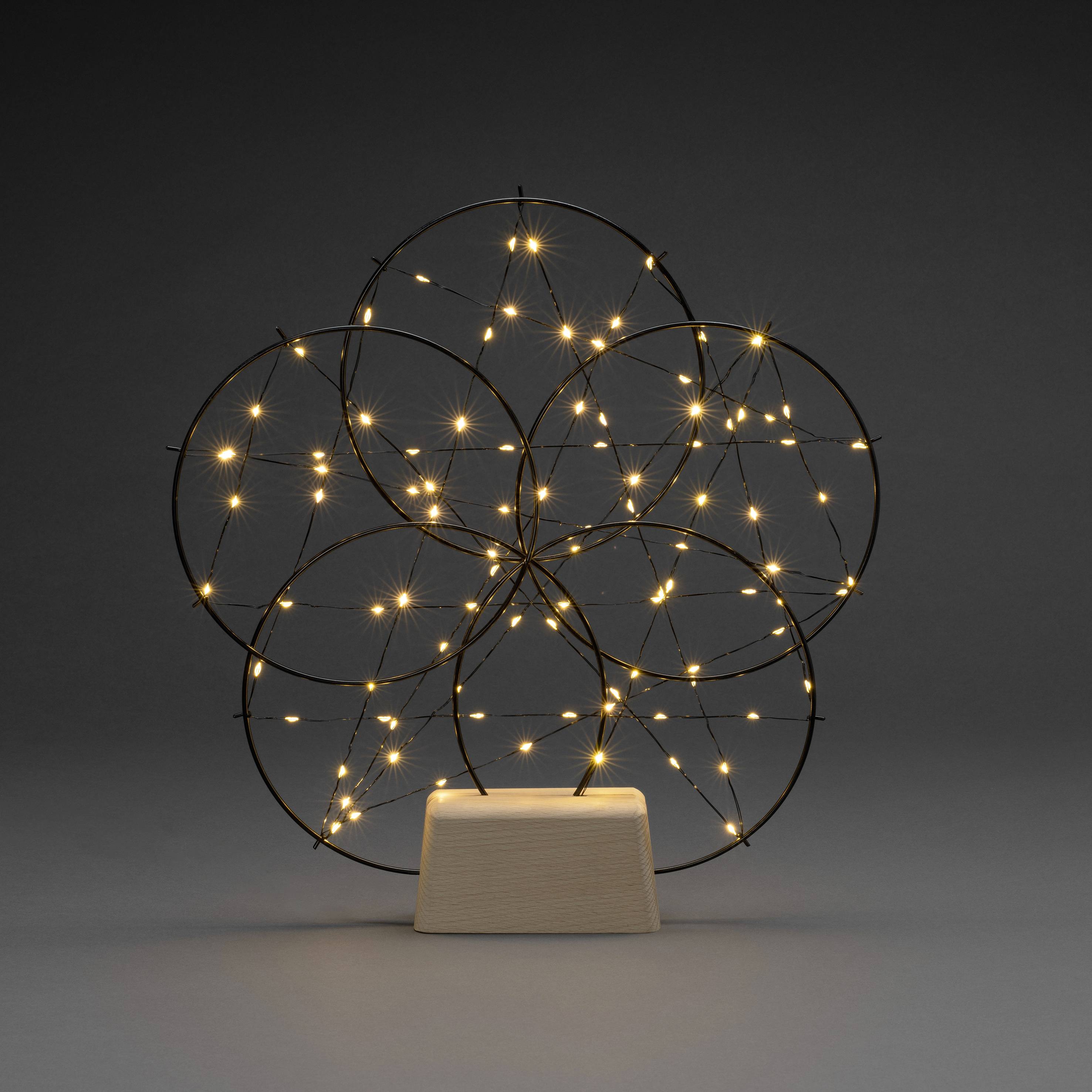 Konstsmide 1784-787 LED-Fensterbild Drahtgestell Bernstein LED Schwarz EEK: F (A - G) dimmbar