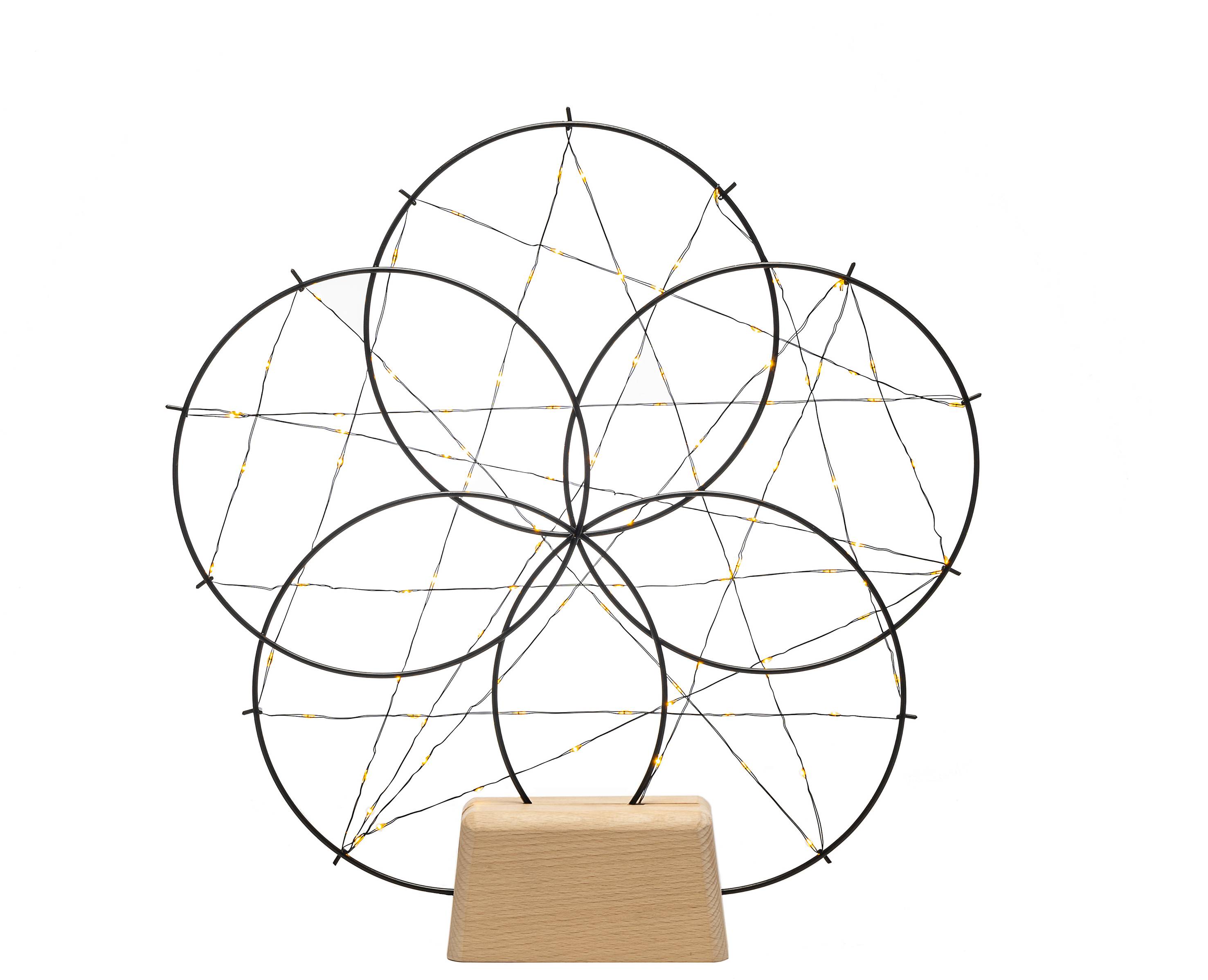 Konstsmide 1784-787 LED-Fensterbild Drahtgestell Bernstein LED Schwarz EEK: F (A - G) dimmbar