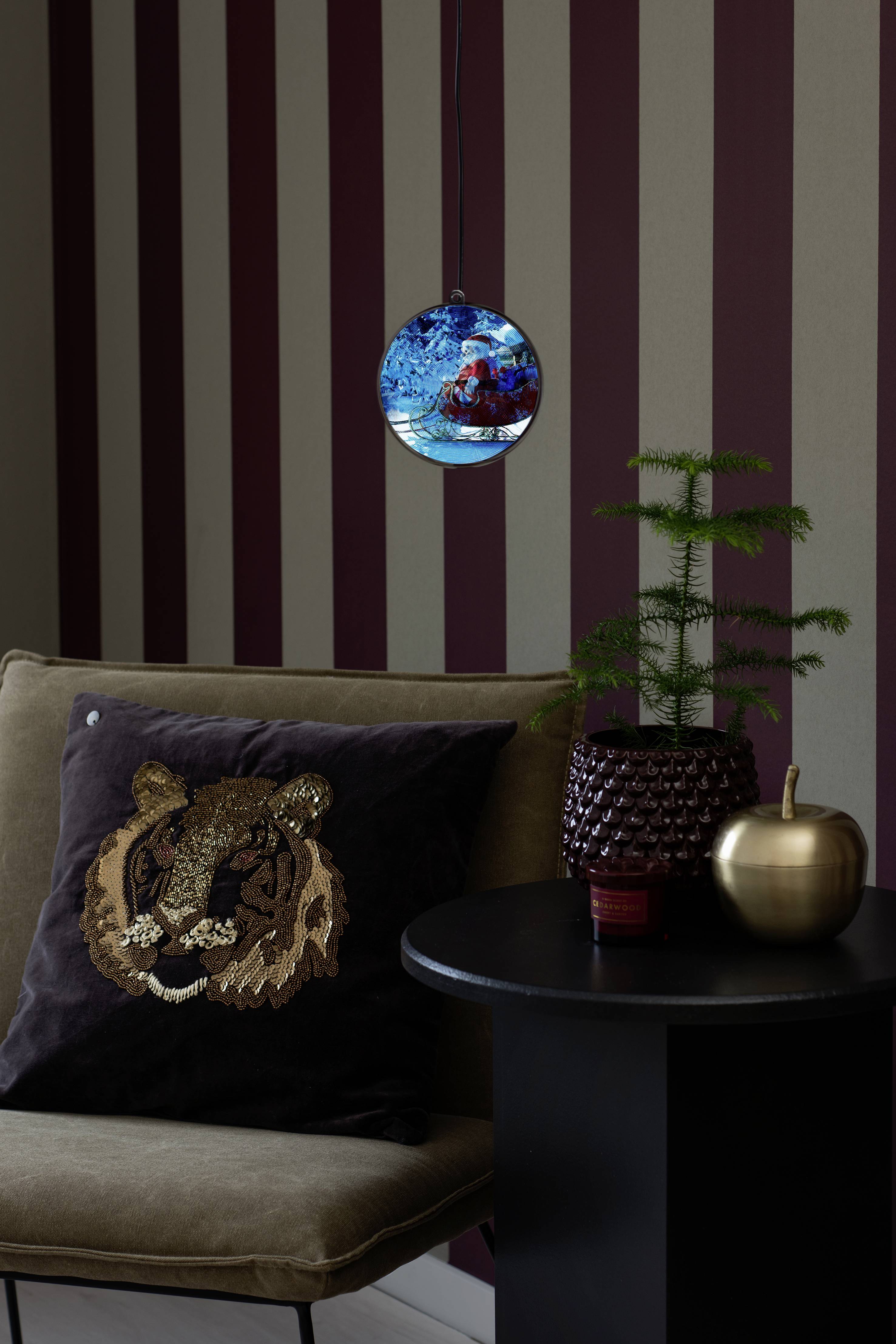 Konstsmide 1560-700 LED-Fensterbild Weihnachtsmann mit Schlitten LED Schwarz Timer