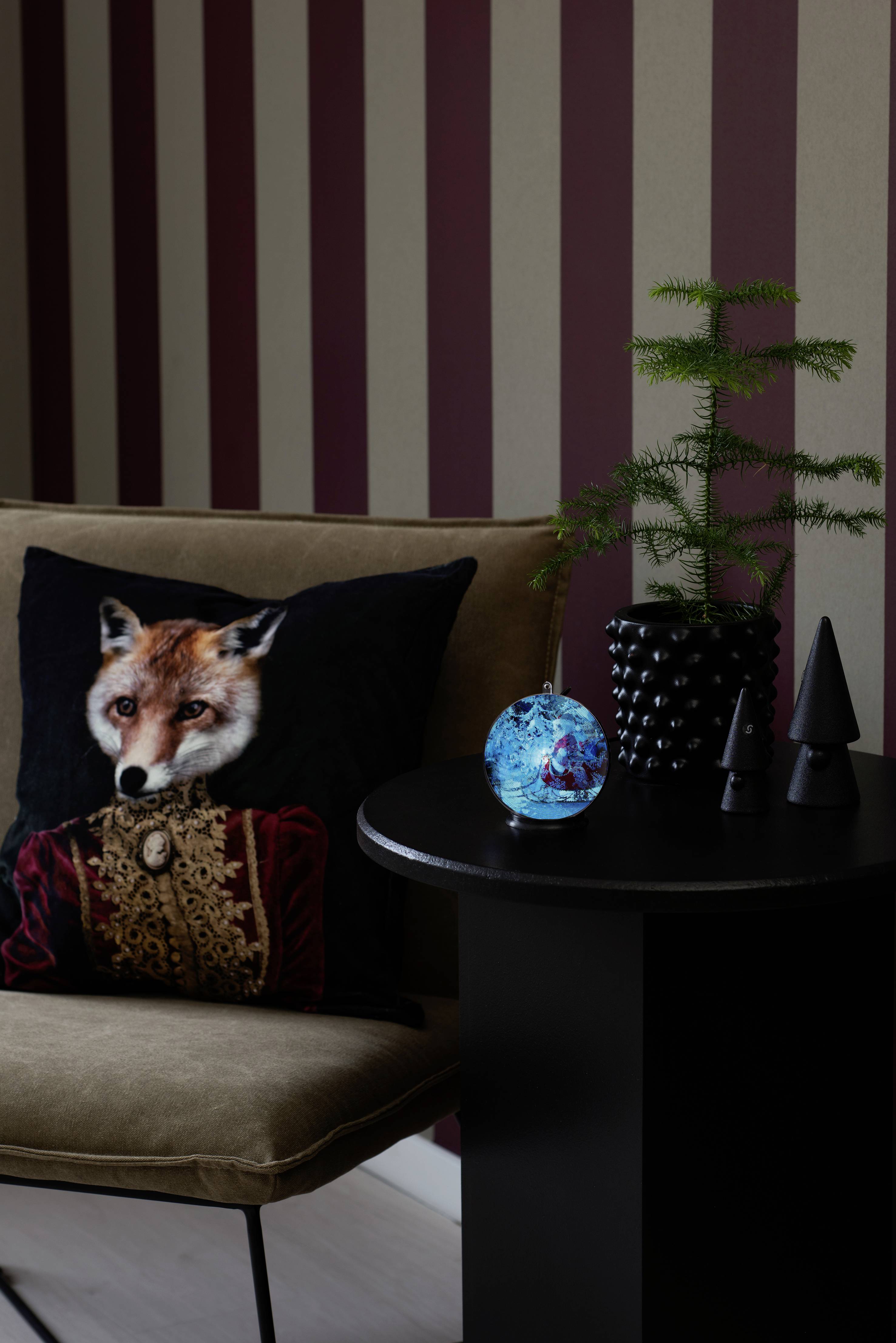 Konstsmide 1550-700 LED-Fensterbild Weihnachtsmann mit Schlitten LED Schwarz Timer