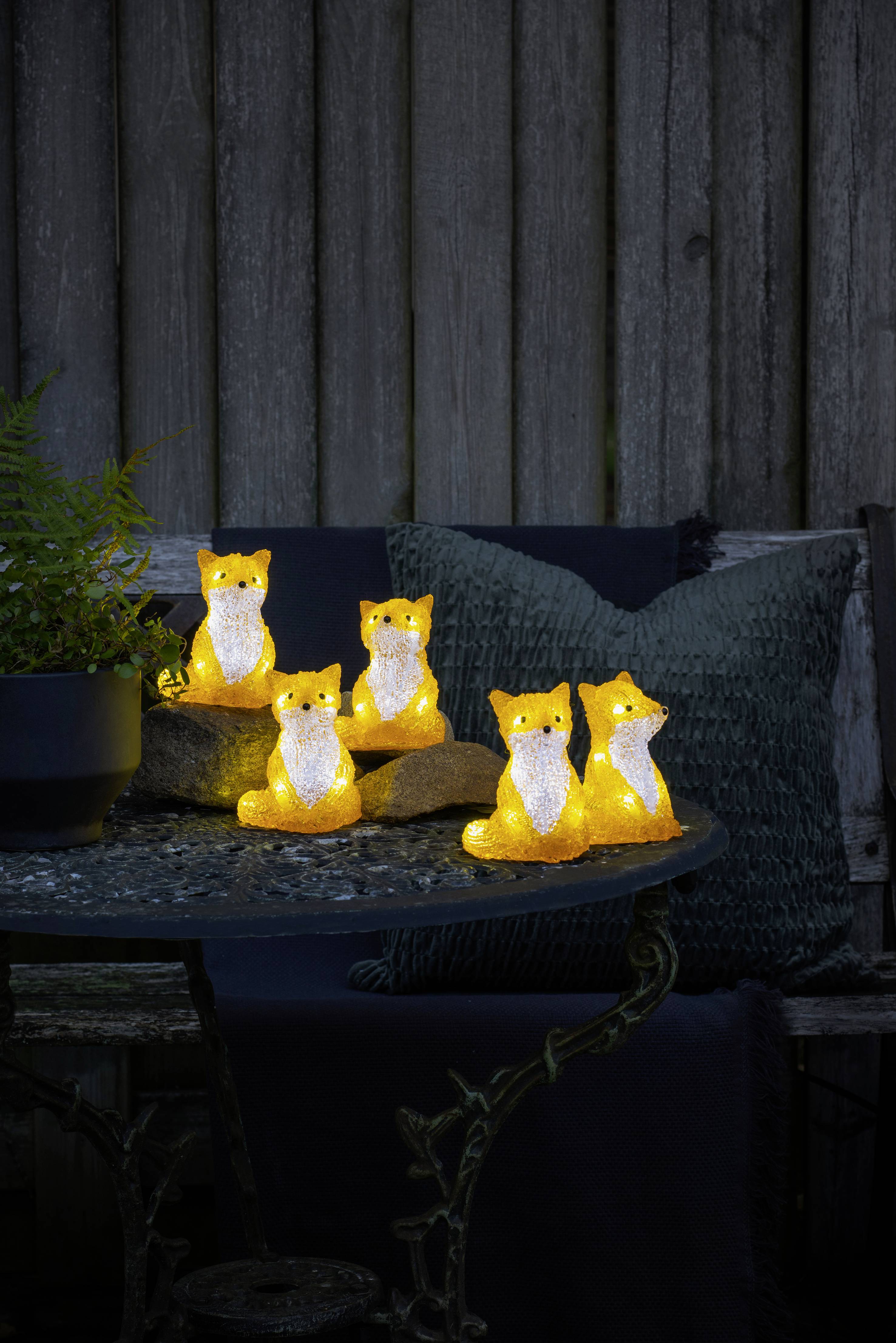 Konstsmide 6233-203 Acryl-Figur EEK: F (A - G) Füchse Kaltweiß LED Weiß