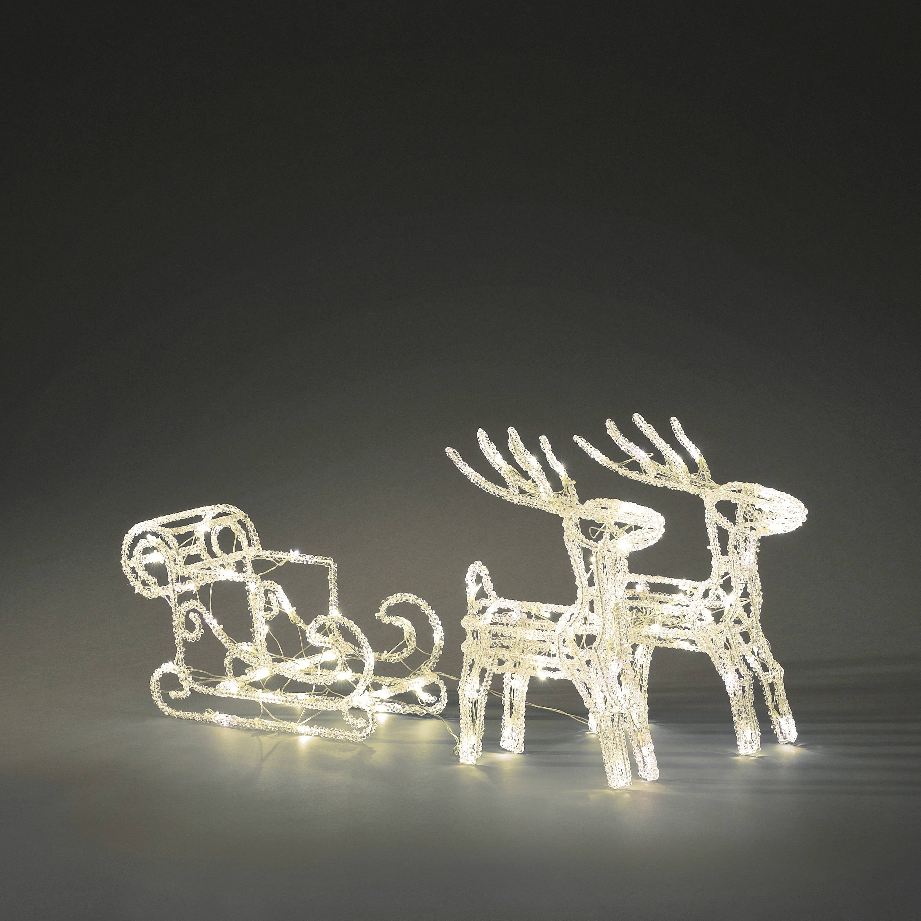 Konstsmide 6192-103 Acryl-Figur EEK: F (A - G) Rentier Warmweiß LED Weiß