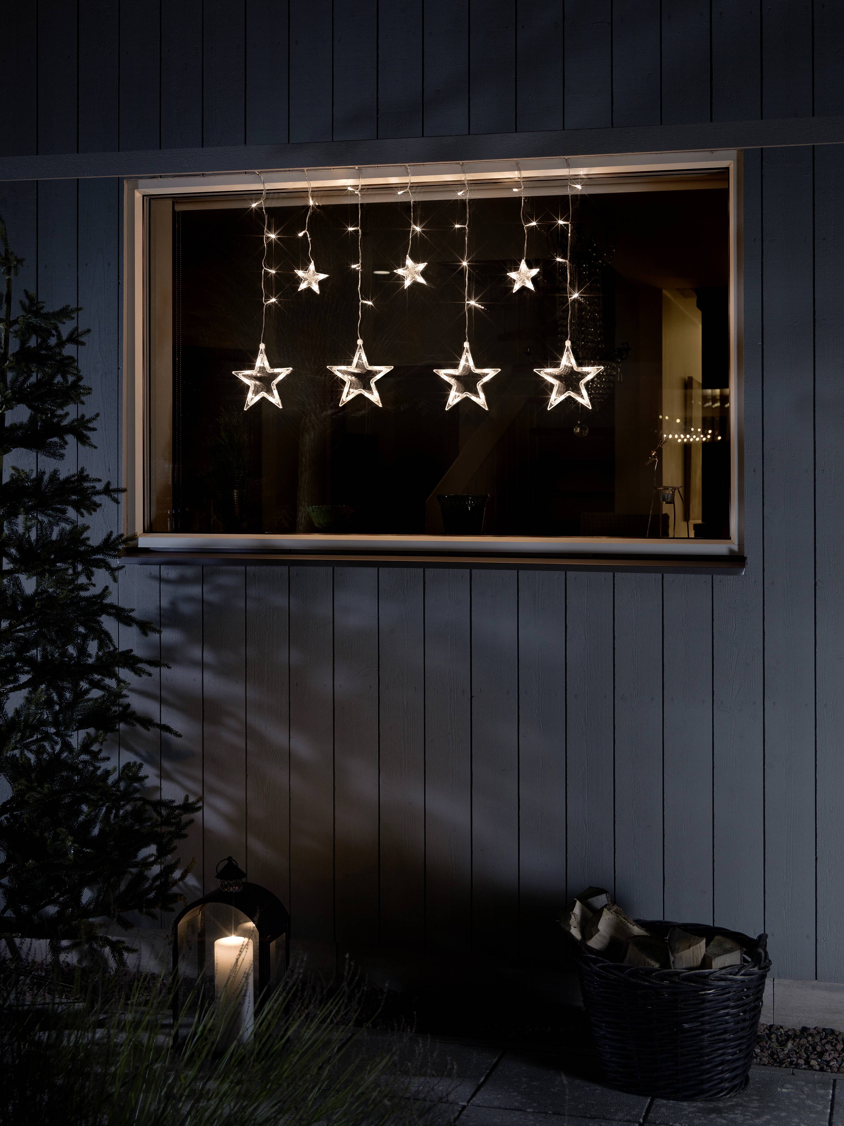 Konstsmide Lichtervorhang Innen/Außen 230 V/50 Hz EEK: F (A - G) 77 LED Bernstein