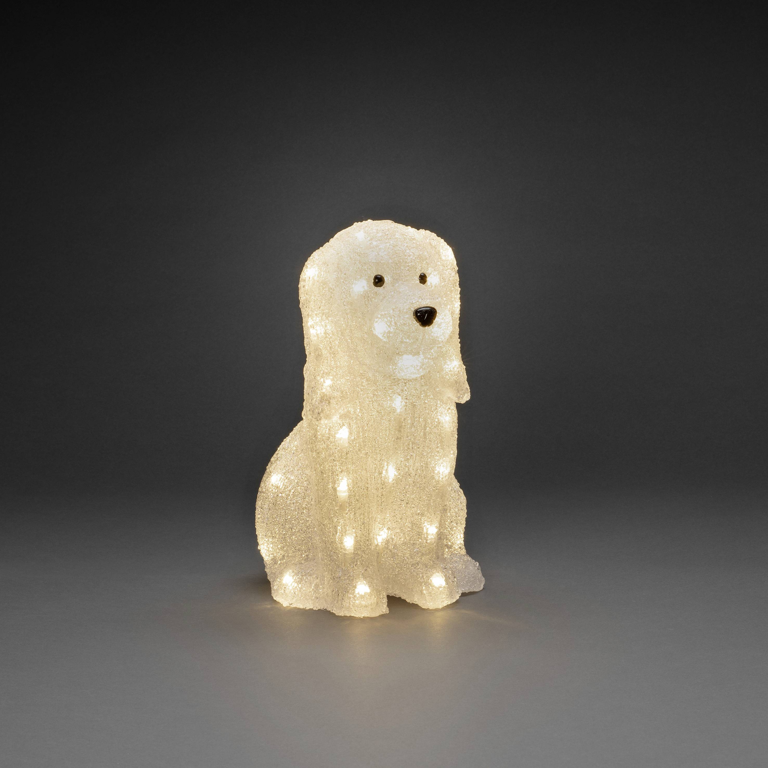 Konstsmide 6299-103 Acryl-Figur EEK: F (A - G) Hund Warmweiß LED Weiß