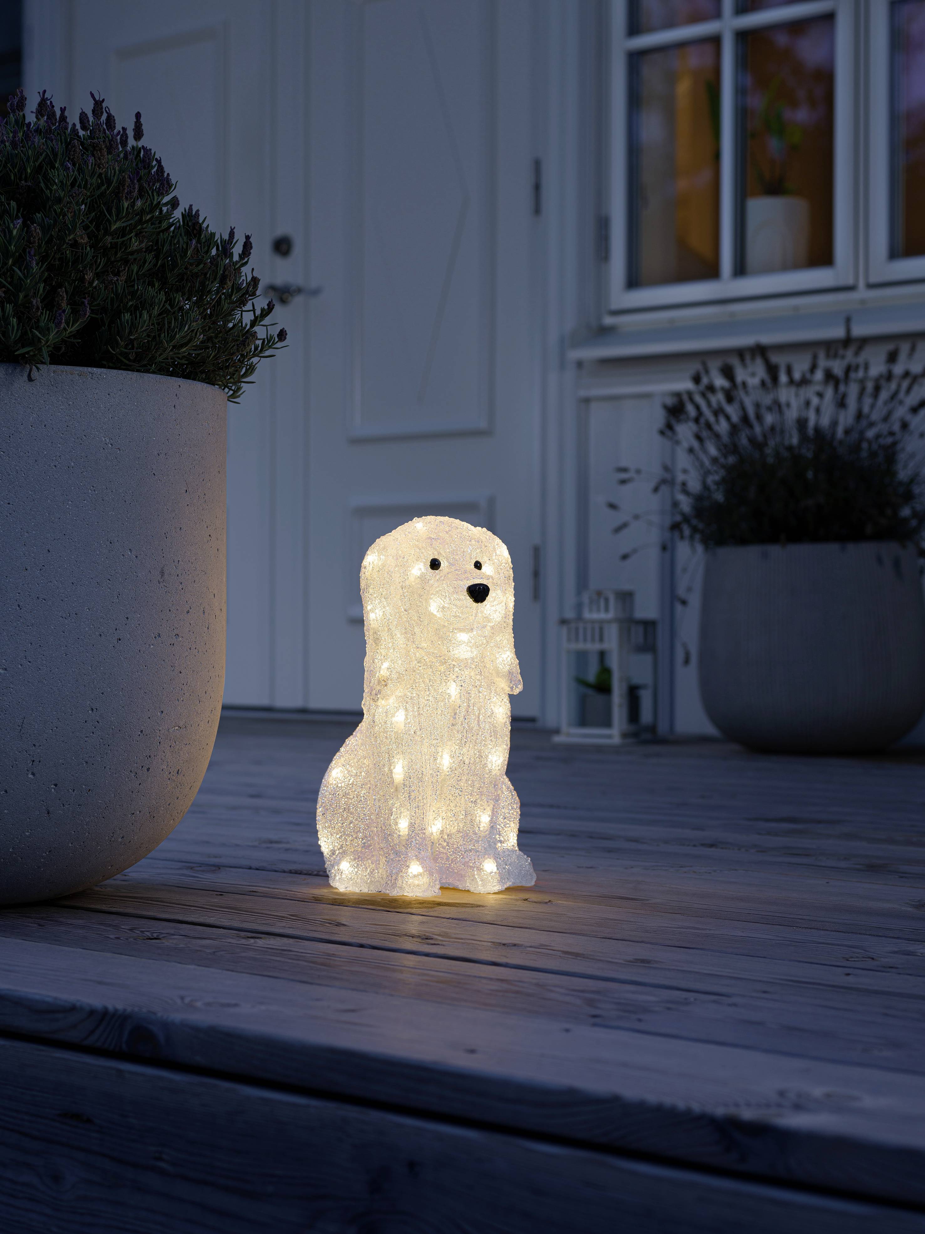 Konstsmide 6299-103 Acryl-Figur EEK: F (A - G) Hund Warmweiß LED Weiß