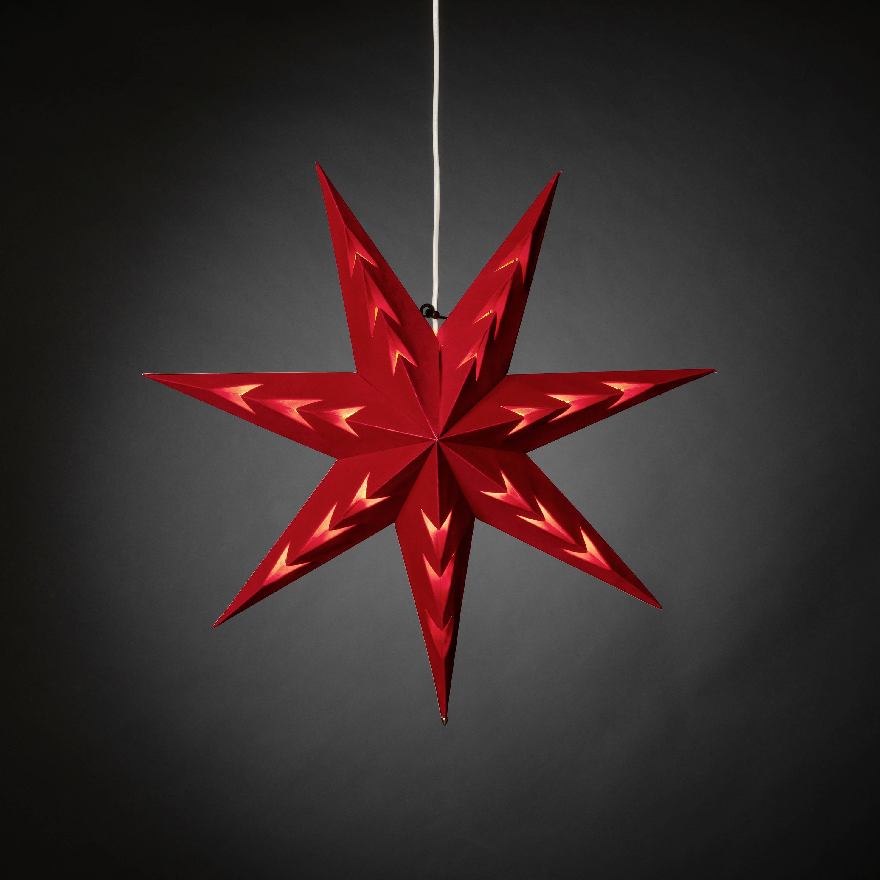 Konstsmide 5952-550 Weihnachtsstern Stern Rot