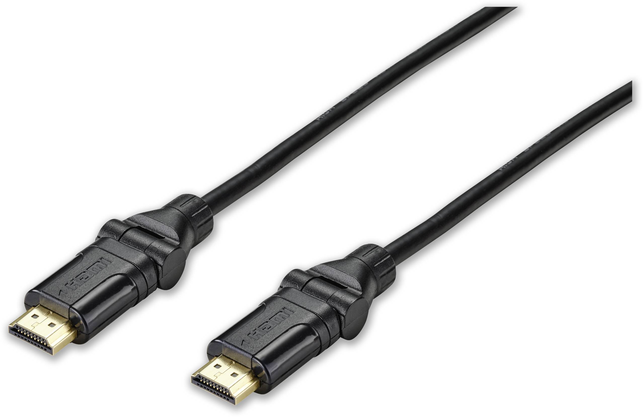SpeaKa Professional HDMI Anschlusskabel HDMI-A Stecker, HDMI-A Stecker 2.00m Schwarz SP-9510012 HDMI-Kabel