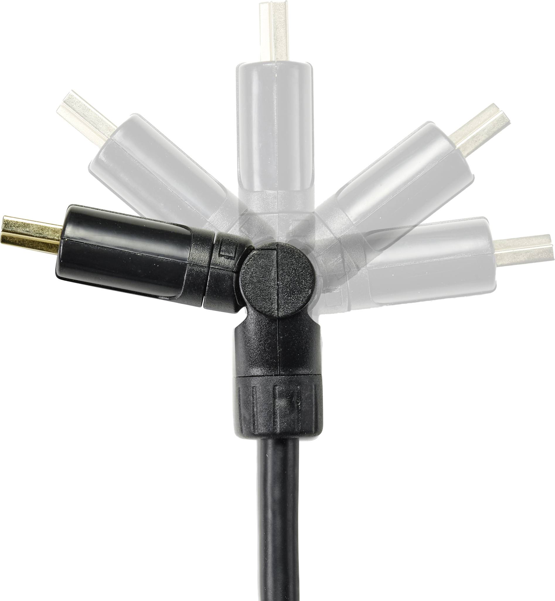 SpeaKa Professional HDMI Anschlusskabel HDMI-A Stecker, HDMI-A Stecker 2.00m Schwarz SP-9510012 HDMI-Kabel