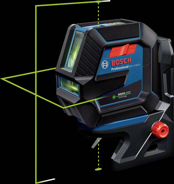 Bosch Professional GCL 2-50G & Tripod Kreuz und Punktlinienlaser inkl. Stativ, inkl. Tasche Reichweite (max.): 15m