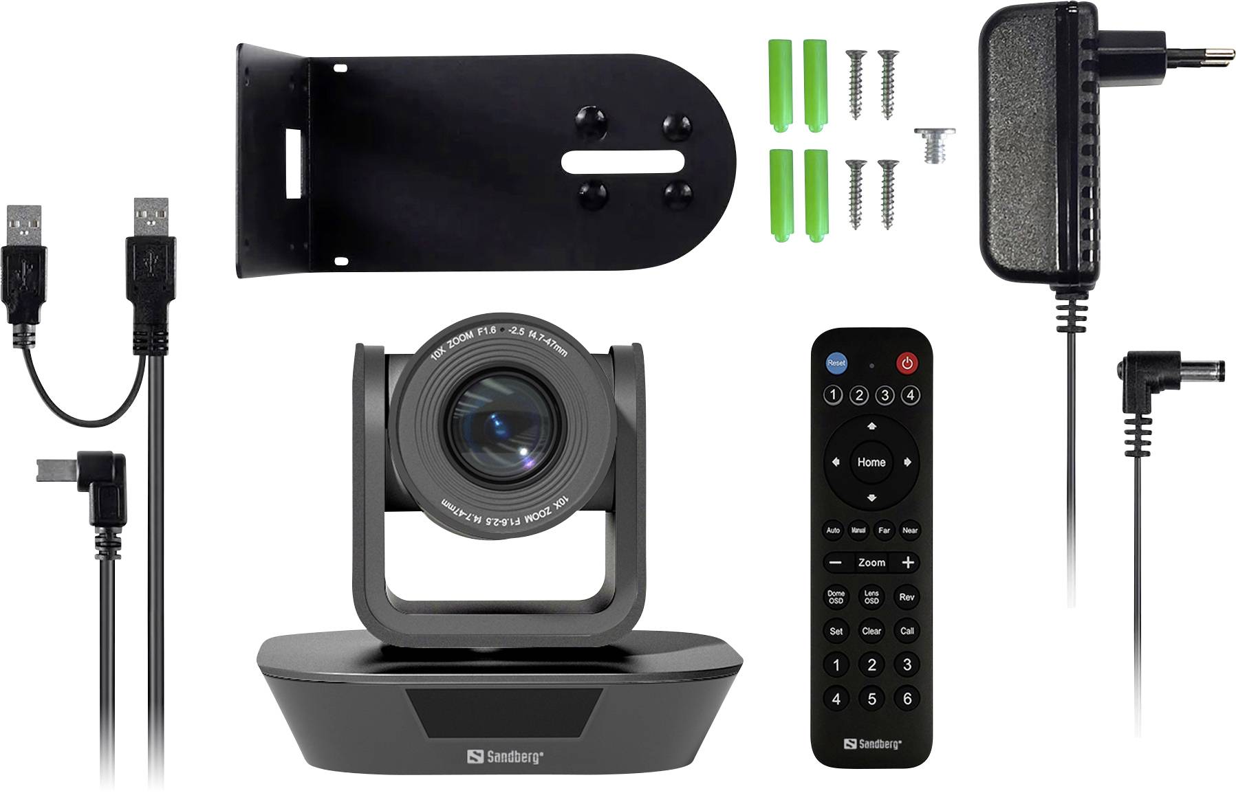 Sandberg 134-30 Full HD-Webcam 1920 x 1080 Pixel Standfuß