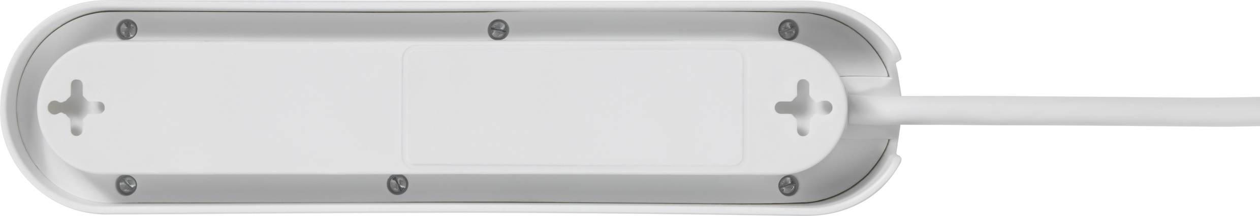 Sygonix SY-4755366 Steckdosenleiste mit Schalter Weiß, Grau Schutzkontakt 1St.