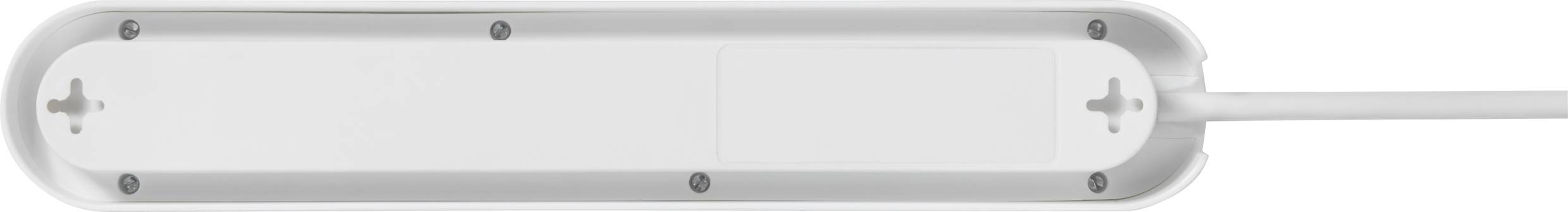 Sygonix SY-4755368 Steckdosenleiste mit Schalter Weiß, Grau Schutzkontakt 1St.