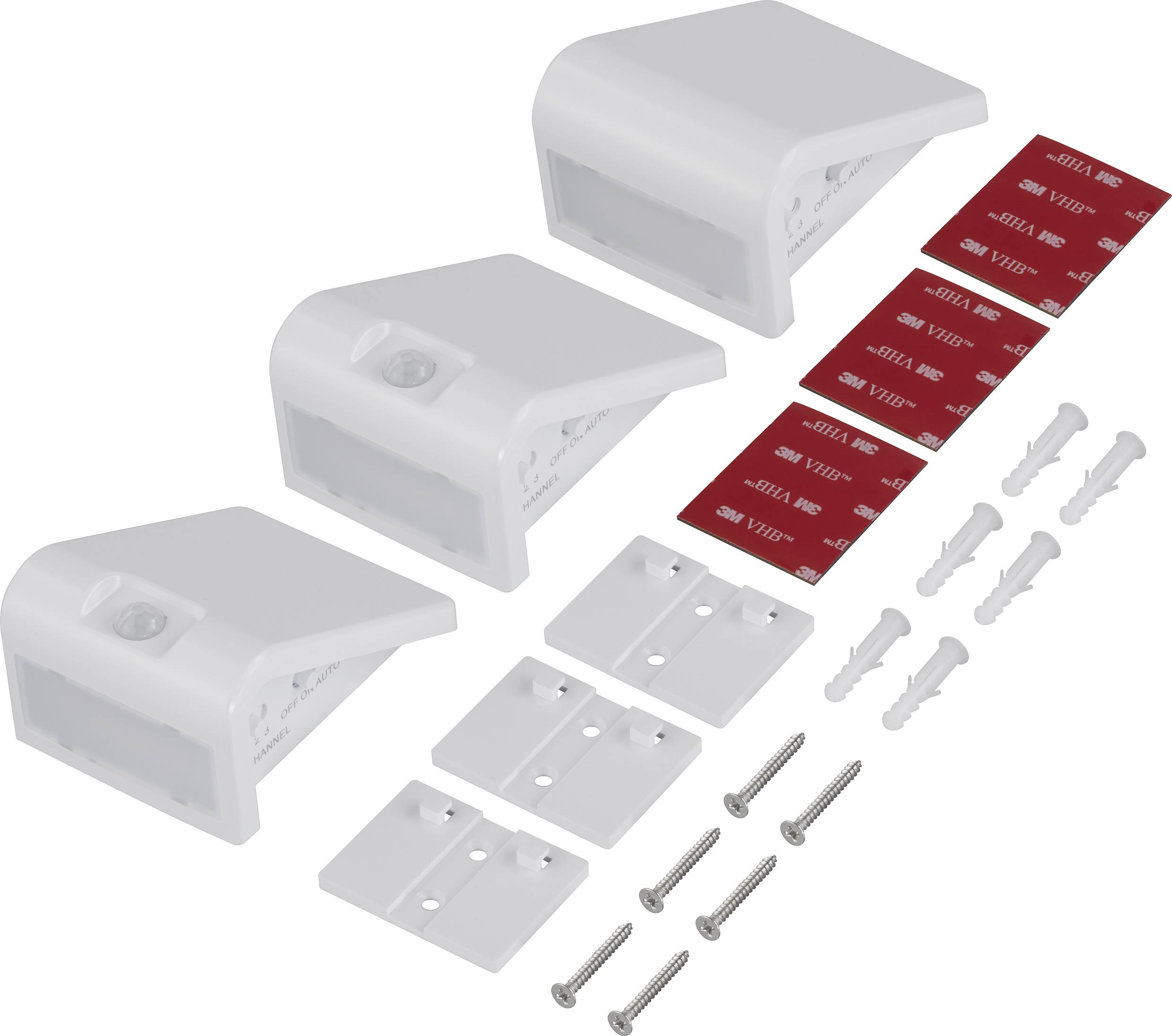 2377688 LED-Nachtlicht mit Dämmerungssensor, LED-Nachtlicht 3er Set LED Warmweiß Weiß