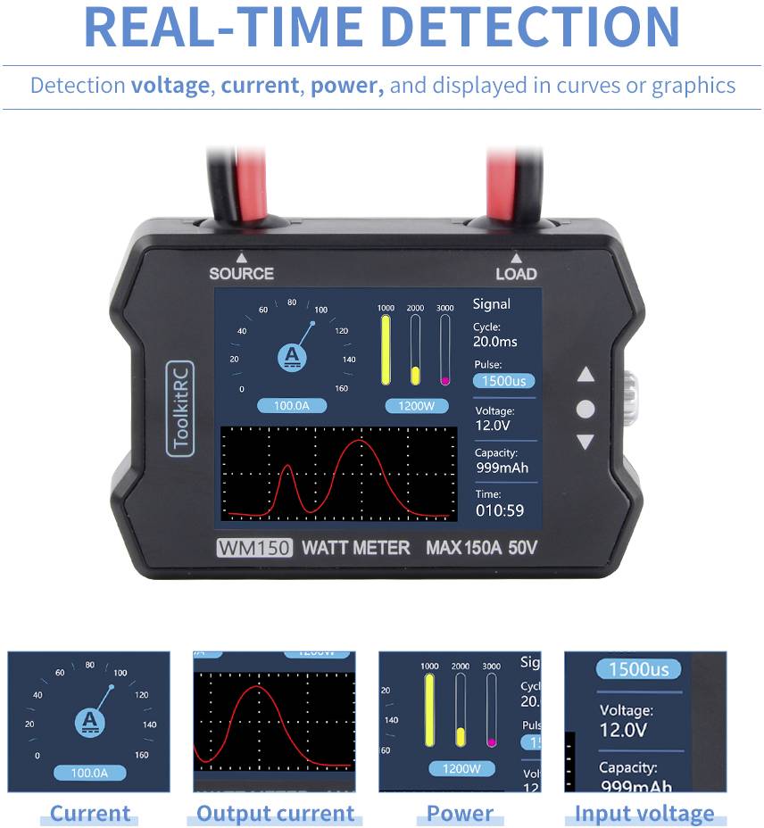 Toolkit RC Wattmeter und Poweranalyzer Stecksystem: Offene Kabelenden