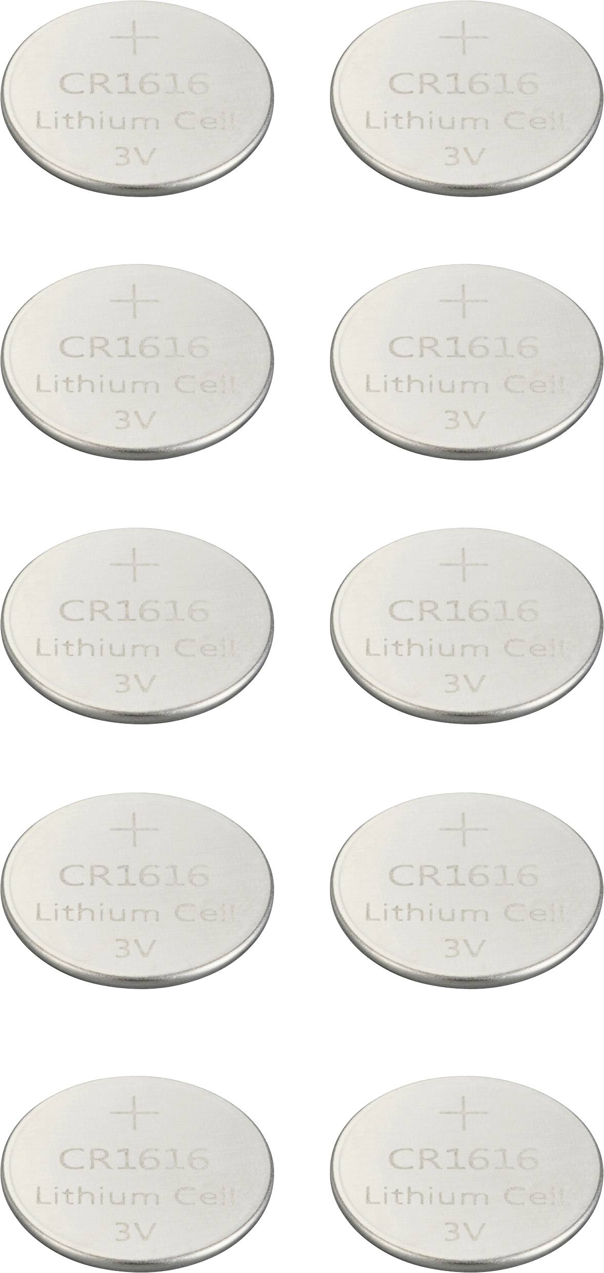VOLTCRAFT Knopfzelle CR 1616 3 V 10 St. 50 mAh Lithium VC-11888550