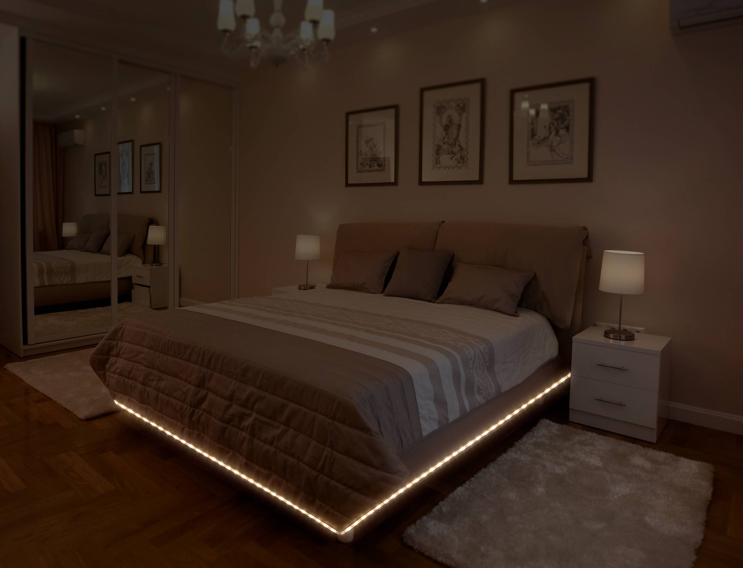 RGBW Tuya-App Stripes SY-4755426 LED-Lichtleiste mit Stecker 230V 2m RGBW, Warmweiß, Kaltweiß 1St.