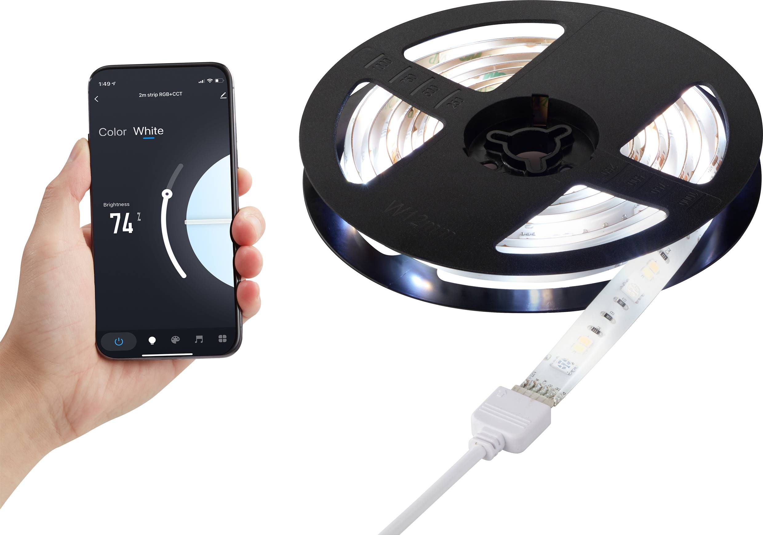 RGBW Tuya-App Stripes SY-4755426 LED-Lichtleiste mit Stecker 230 V 2 m RGBW, Warmweiß, Kaltweiß 1 St.