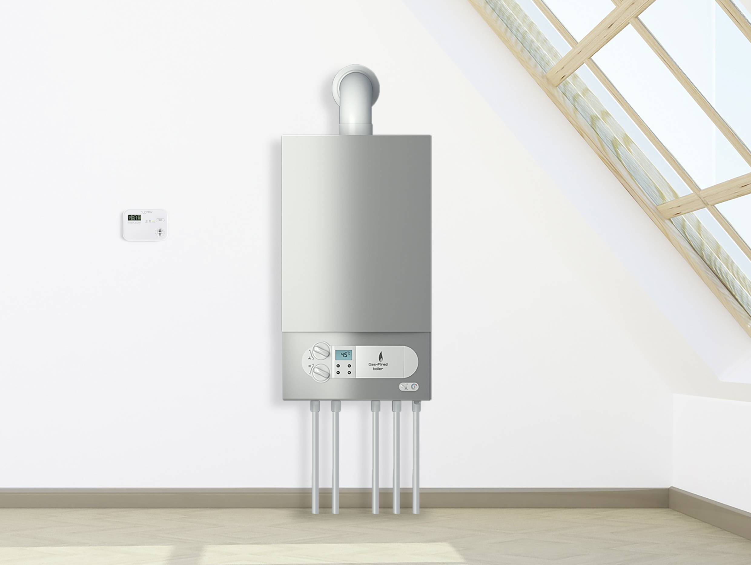 Sygonix Kohlenmonoxid-Melder mit internem Sensor batteriebetrieben detektiert Kohlenmonoxid