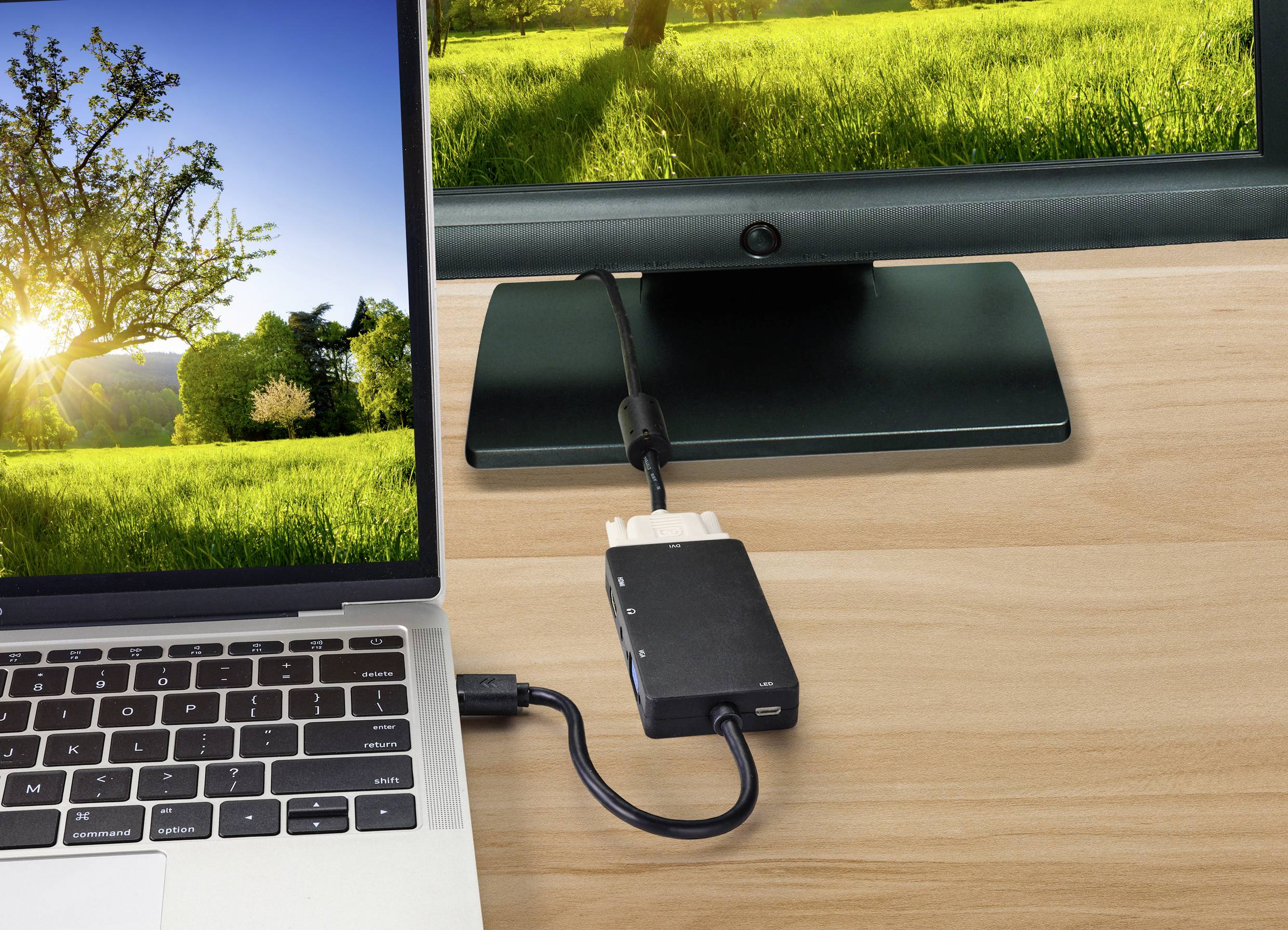 Renkforce Externe Grafikkarte USB-A (USB 3.2 Gen 1) HDMI®, DVI, VGA