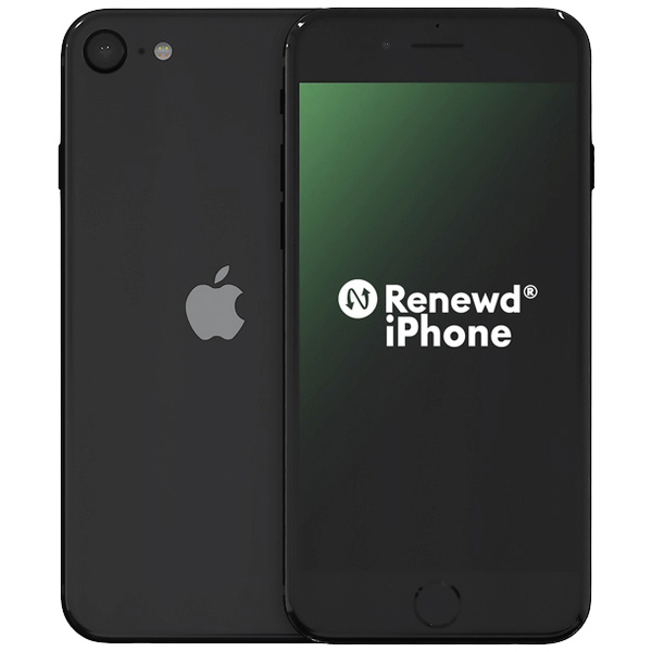 Renewd iPhone SE (2è génération) Renewd® (niveau A) 64 GB 4.7 pouces (11.9 cm) iOS 14 12 Mill. pixel noir