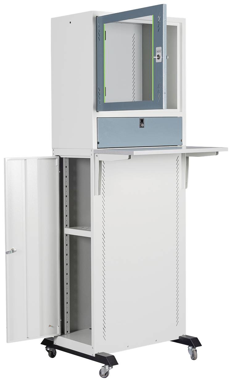 Digitus DN-39007 PC-Schrank (B x H x T) 600 x 1800 x 600 mm Lichtgrau (RAL 7035), Blau-Grau