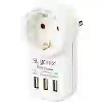 Sygonix SY-4755856 Zwischensteckdose mit USB Weiß Sygonix SY-4755856 Zwischensteckdose mit USB Weiß