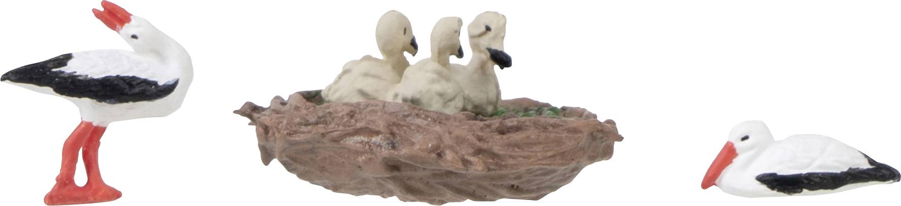 Faller H0 Störche Bemalt, Stehend, Sitzend