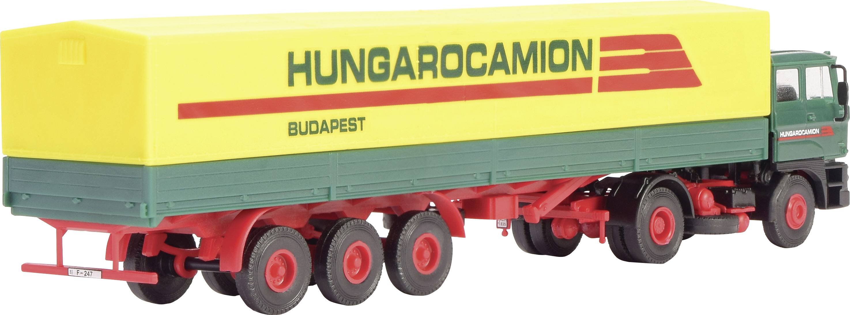 Kibri 14699 H0 LKW Modell Raba RABA 2-achs Zugmaschine mit HUNGAROCAMION Planenauflieger
