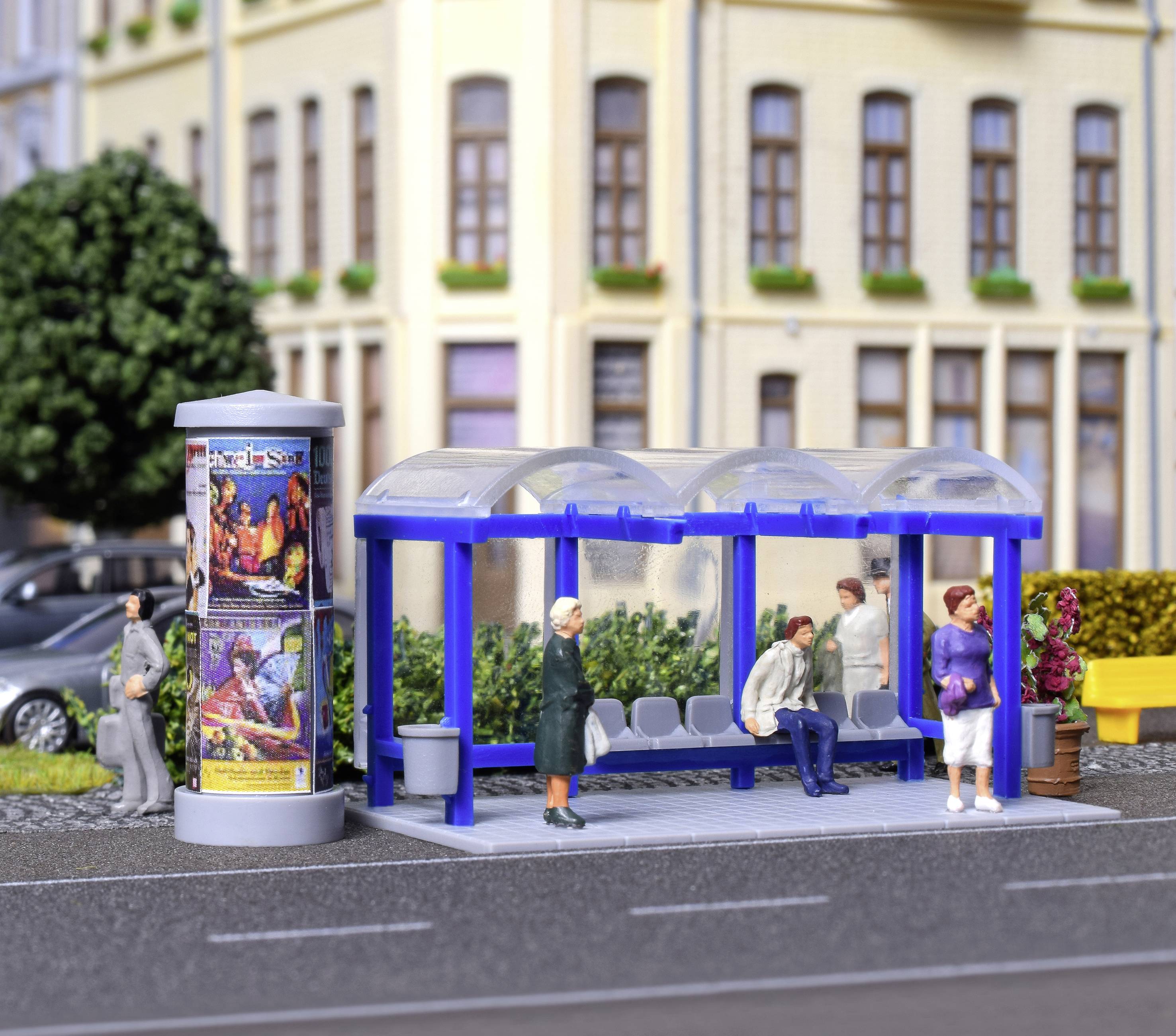 Kibri 38142 H0 Deko-Set Bushaltestelle