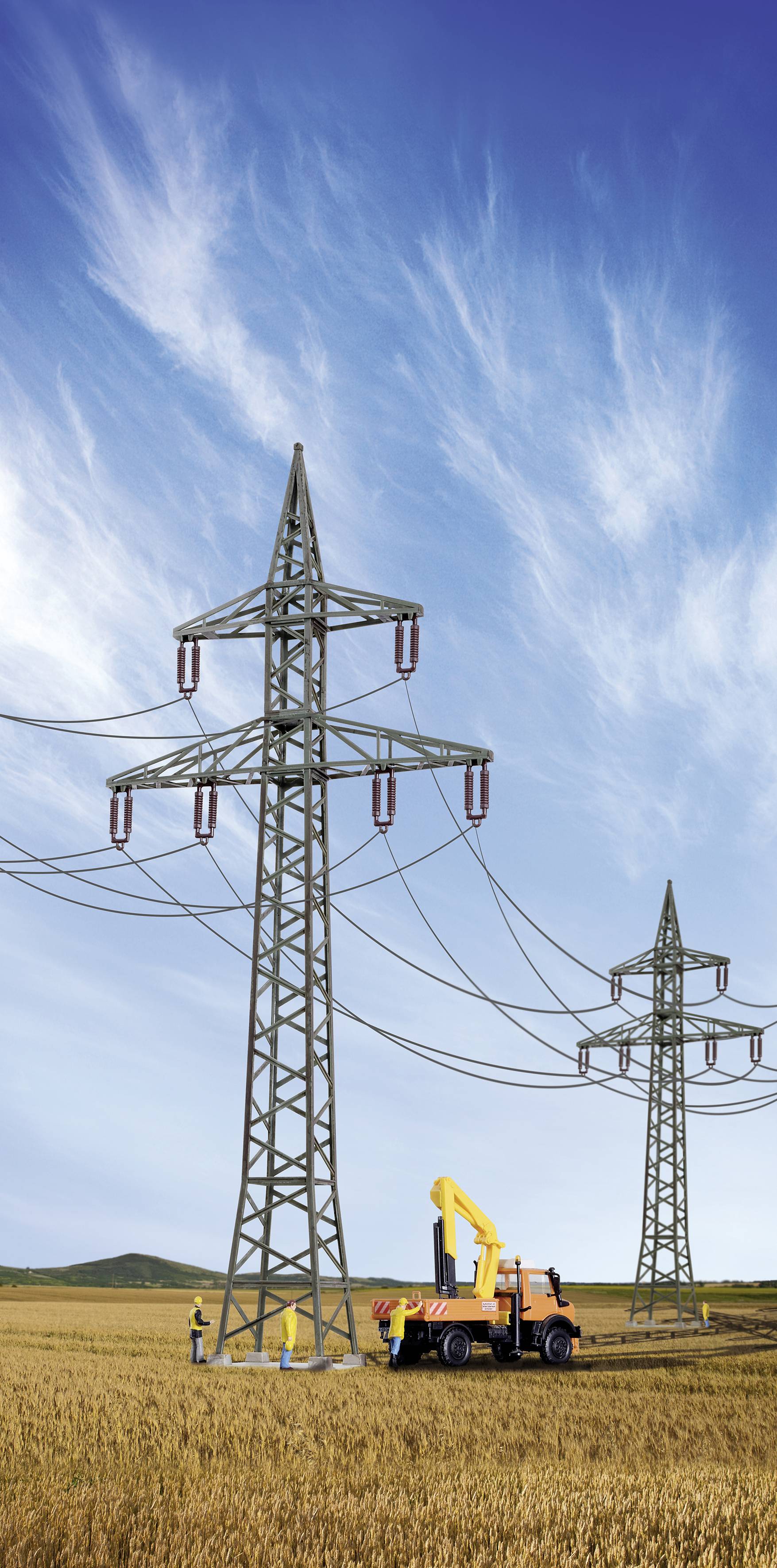 Kibri 38533 H0 Deko-Set Strommasten, 4er