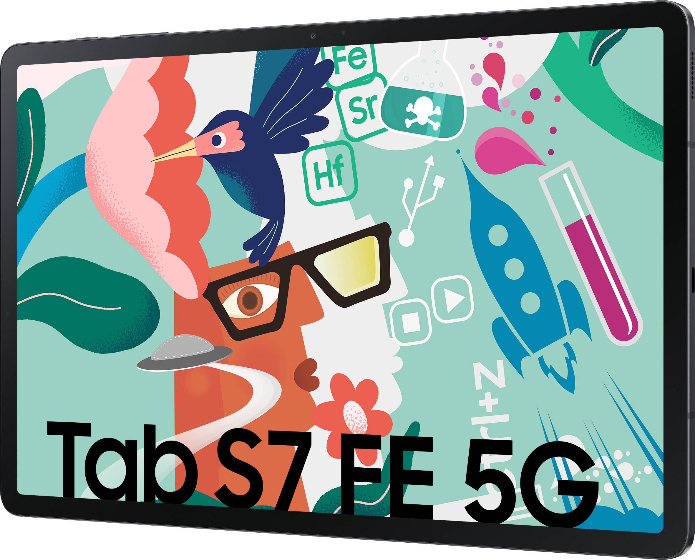 Samsung Galaxy Tab S7 FE 5G, LTE/4G, UMTS/3G, GSM/2G, WiFi 64 GB Schwarz Android-Tablet 31.5 cm (12.4 Zoll) 2.2 GHz Qualcomm® Snapdragon Android™