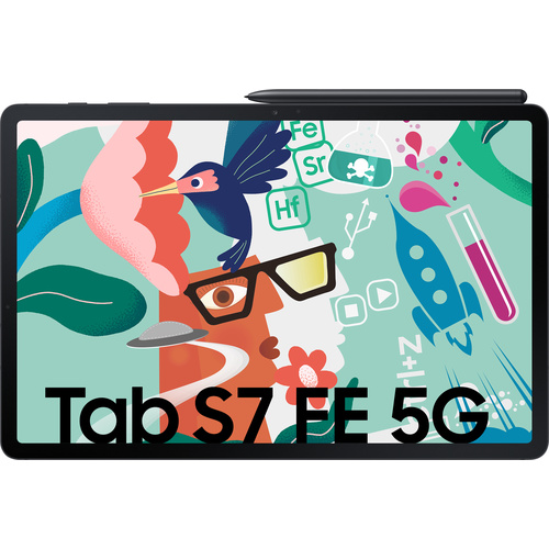 Samsung Galaxy Tab S7 FE 5G, LTE/4G, UMTS/3G, GSM/2G, WiFi 64GB Schwarz Android-Tablet 31.5cm (12.4 Zoll) 2.2GHz Qualcomm®