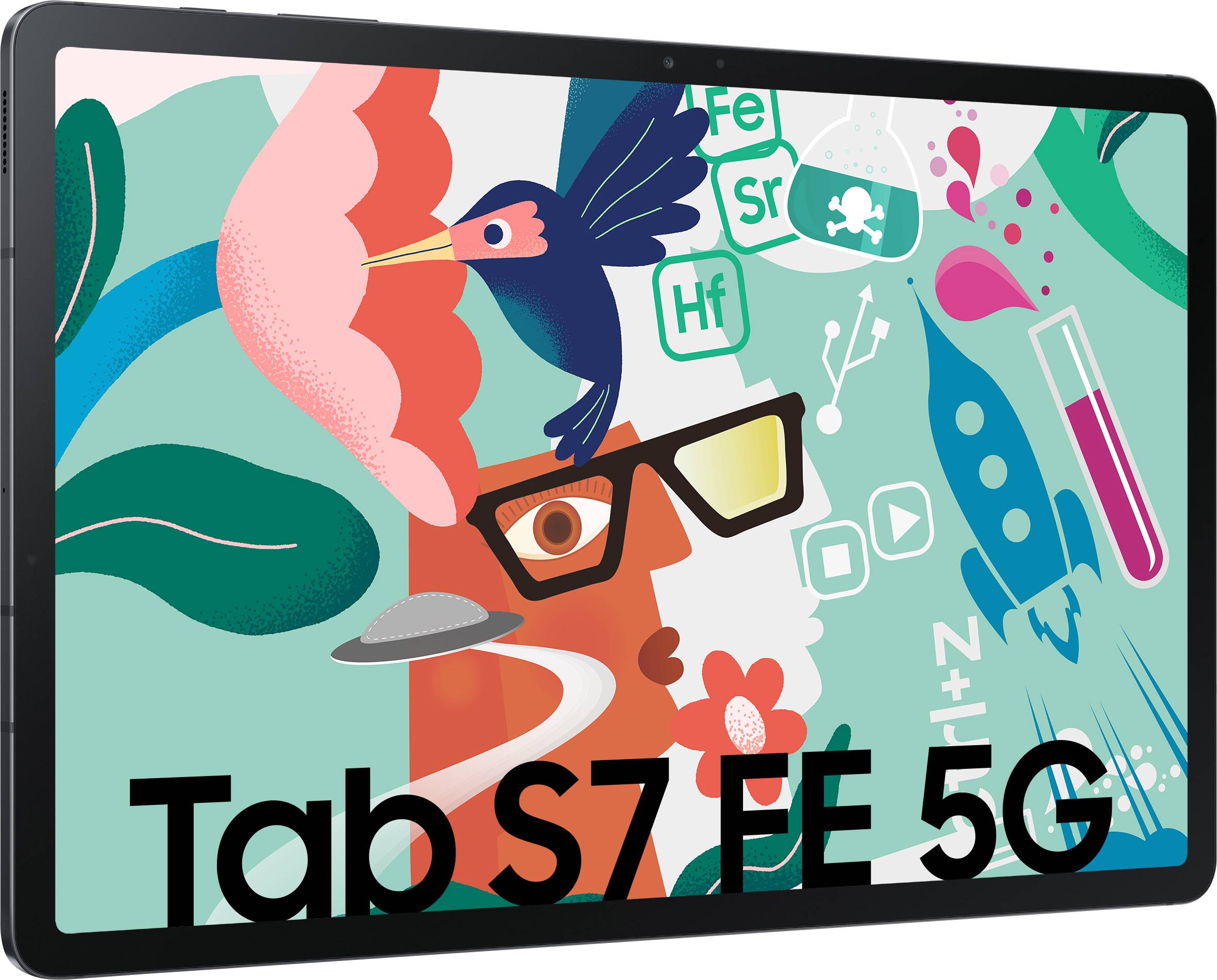 Samsung Galaxy Tab S7 FE 5G, LTE/4G, UMTS/3G, GSM/2G, WiFi 64 GB Schwarz Android-Tablet 31.5 cm (12.4 Zoll) 2.2 GHz Qualcomm® Snapdragon Android™