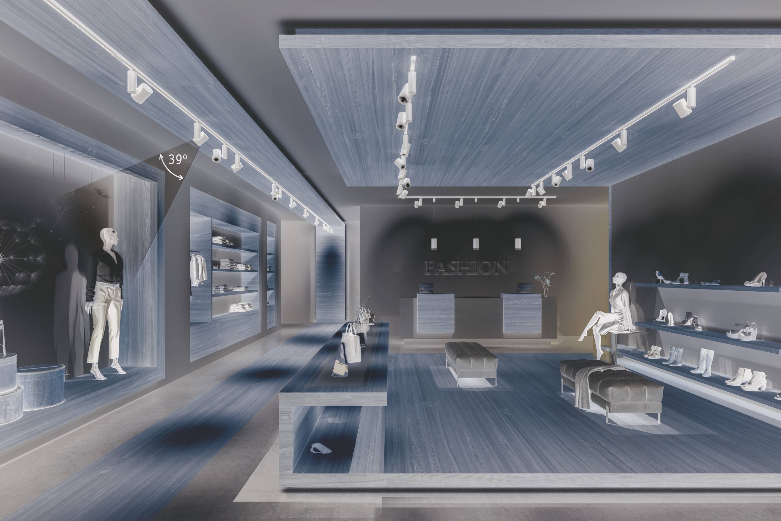 Paulmann ProRail3 Zeuz 33W 39° 3000K W triac Systemleuchte (Basis) ProRail3 Weiß