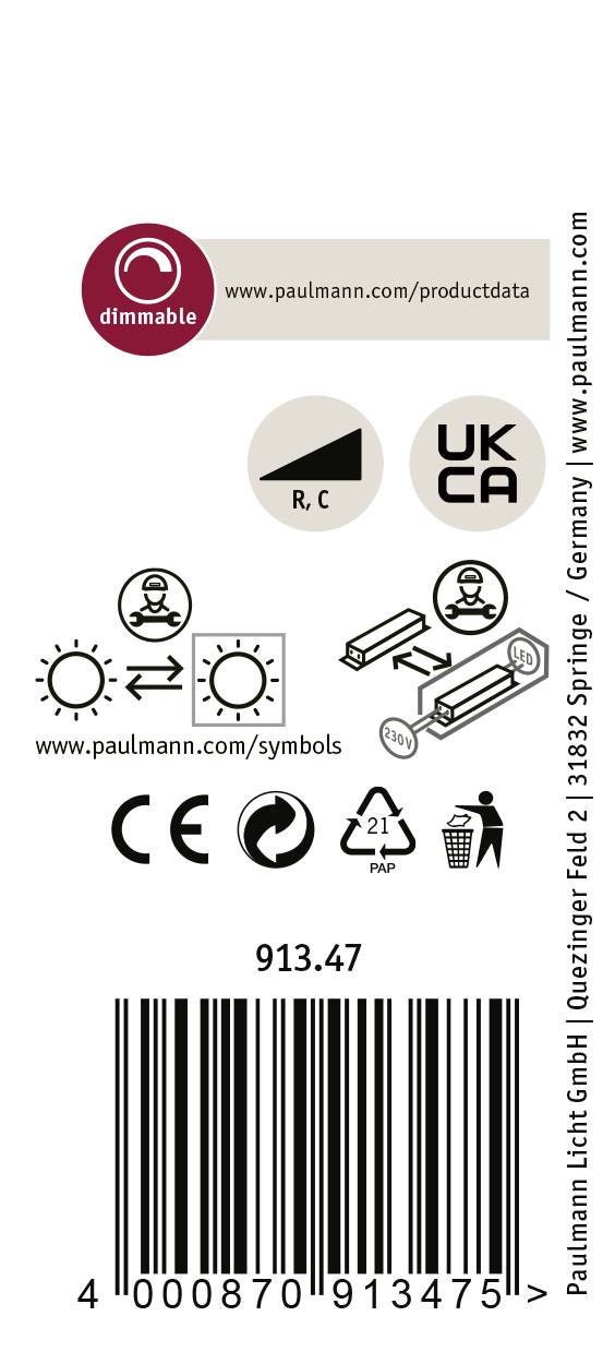 Paulmann ProRail3 Zeuz 33W 39° 4000K W triac Systemleuchte (Basis) ProRail3 Weiß