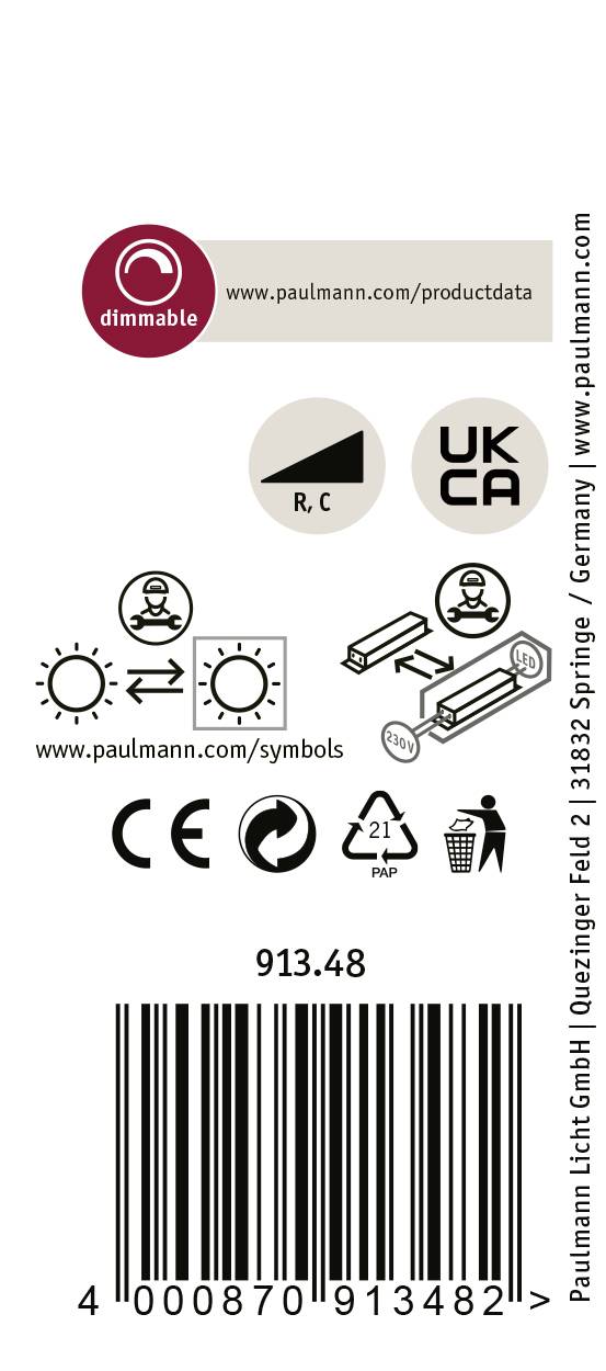 Paulmann ProRail3 Zeuz 33W 39° 4000K B triac Systemleuchte (Basis) ProRail3 Schwarz