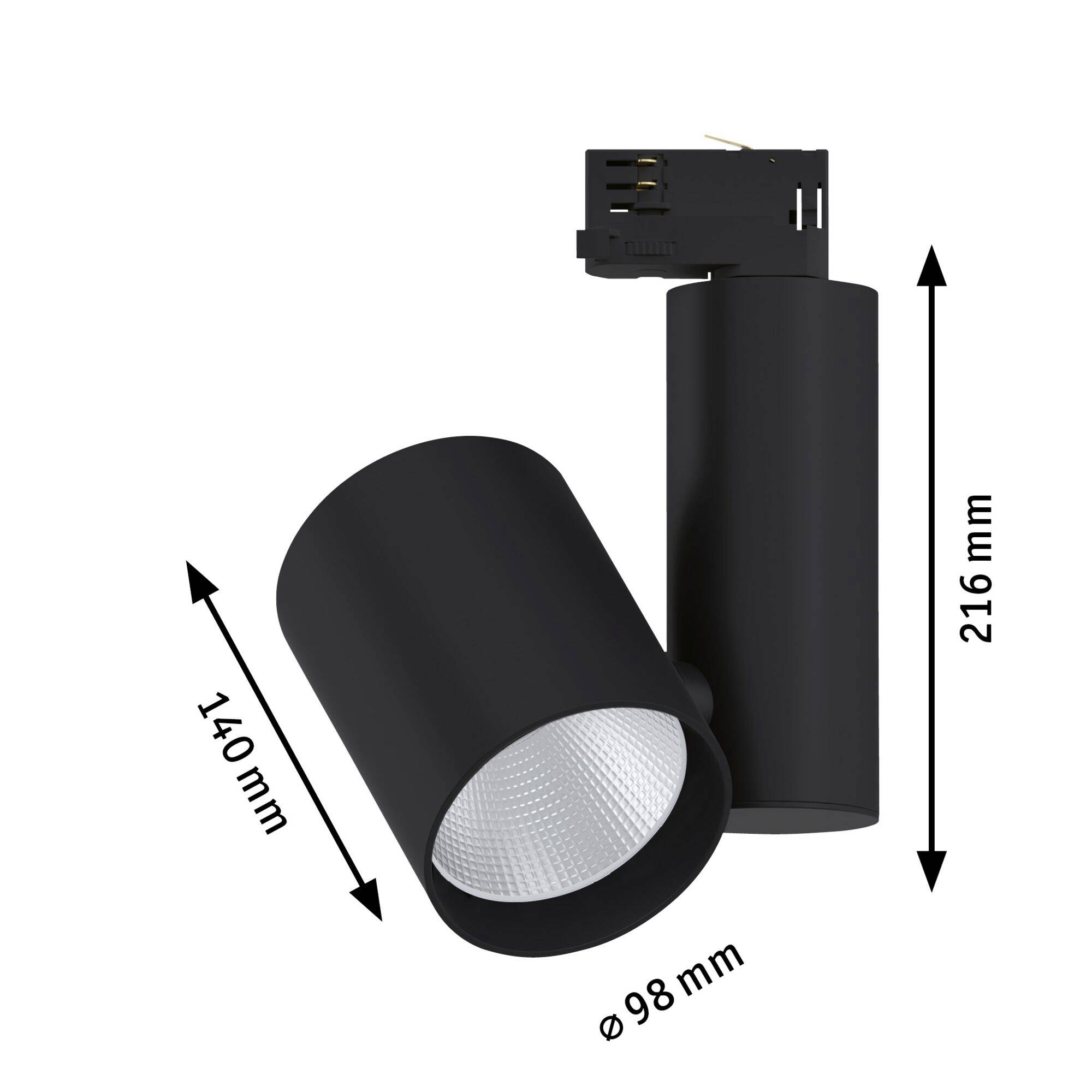 Paulmann ProRail3 Zeuz 33W 60° 4000K B triac Systemleuchte (Basis) ProRail3 Schwarz