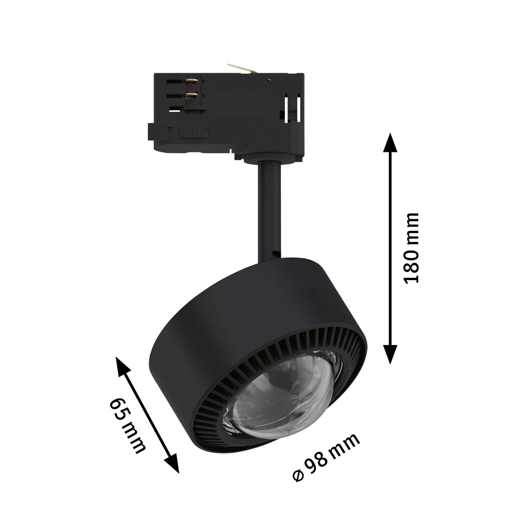 Paulmann ProRail3 Spot Aldan 9W Bla 3000K 3Ph dim Systemleuchte (Basis) ProRail3 0.00W Schwarz, Chrom