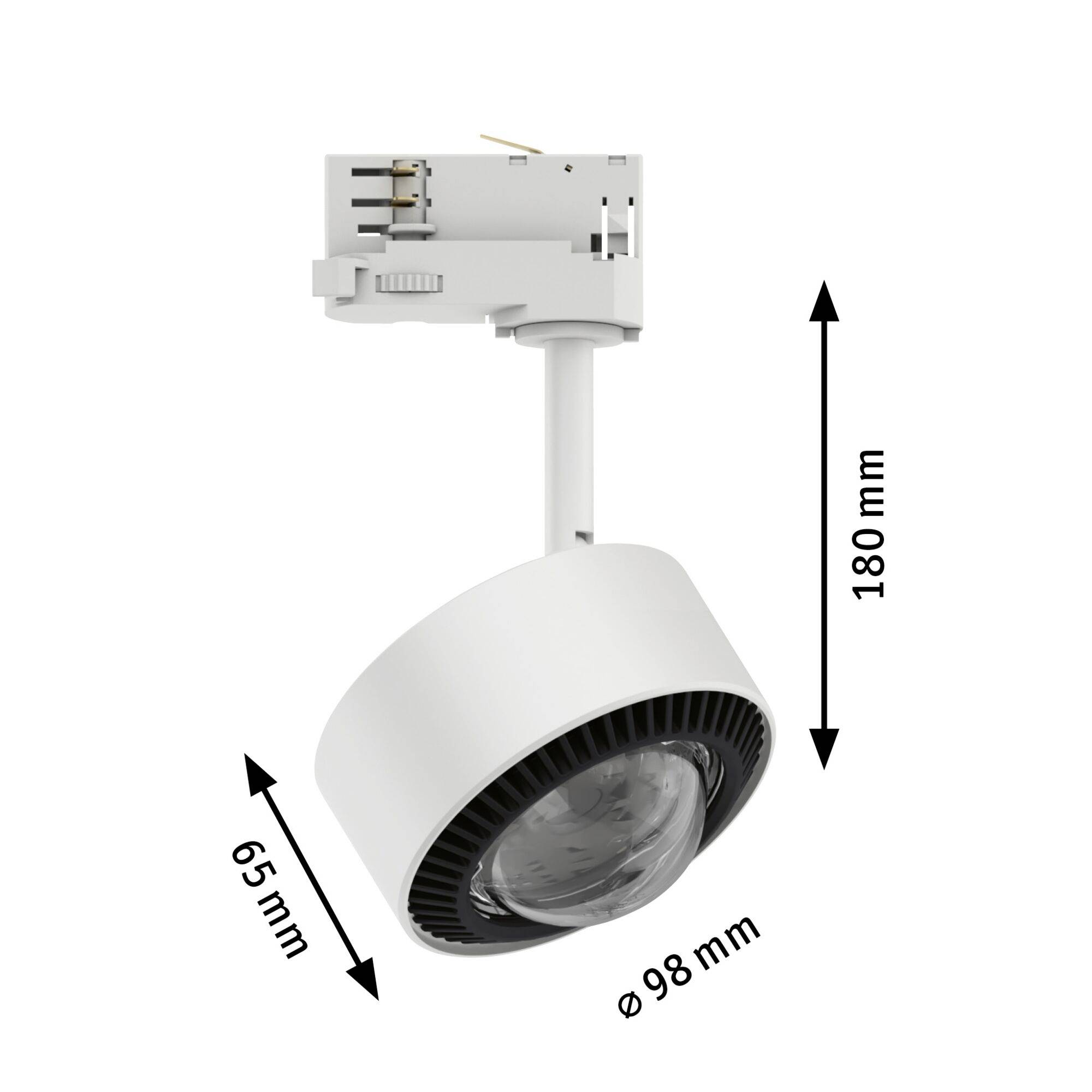 Paulmann ProRail3 Spot Aldan 9W Whi 4000K 3Ph dim Systemleuchte (Basis) ProRail3 0.00W Weiß, Schwarz