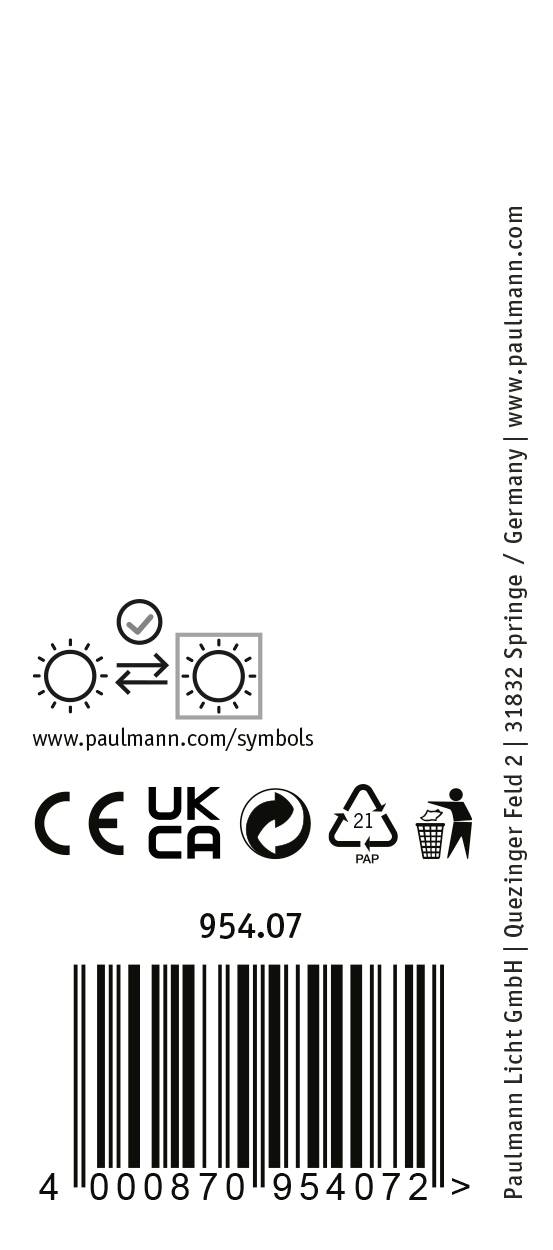 Paulmann Apol Systemleuchte (Basis) ProRail3 E27 Weiß