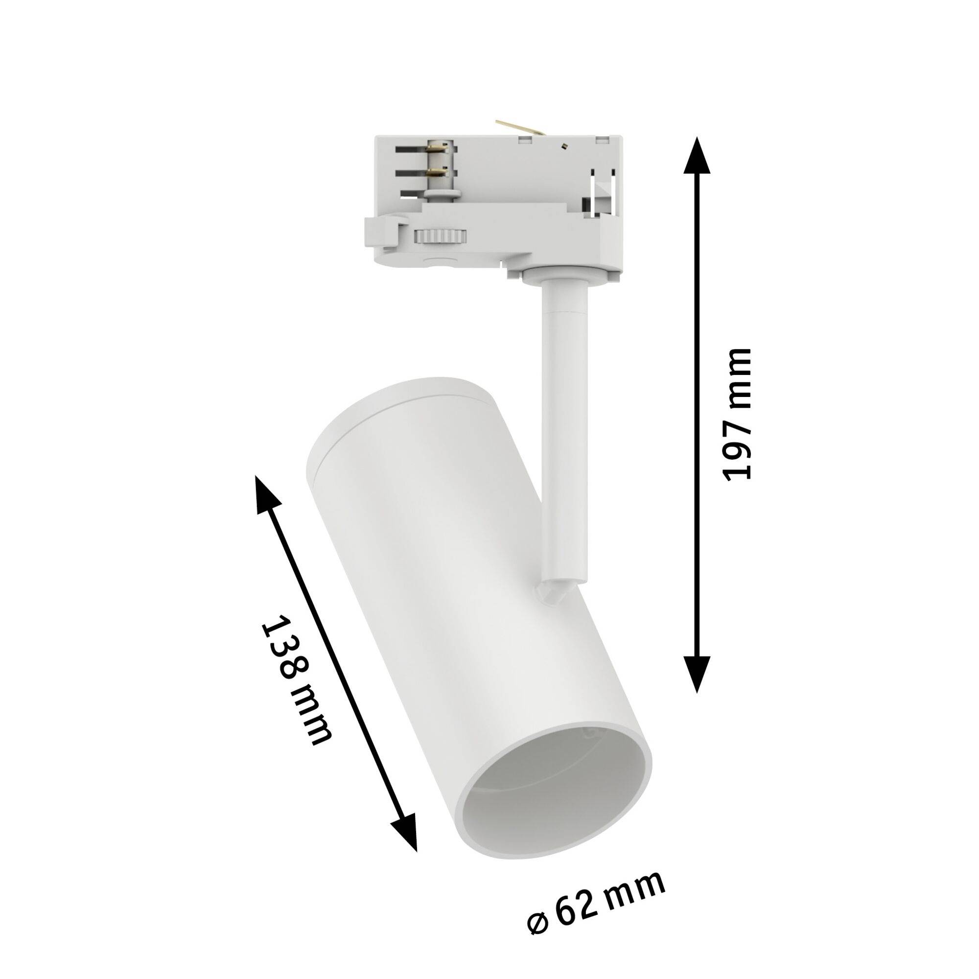Paulmann Apol Systemleuchte (Basis) ProRail3 E27 Weiß