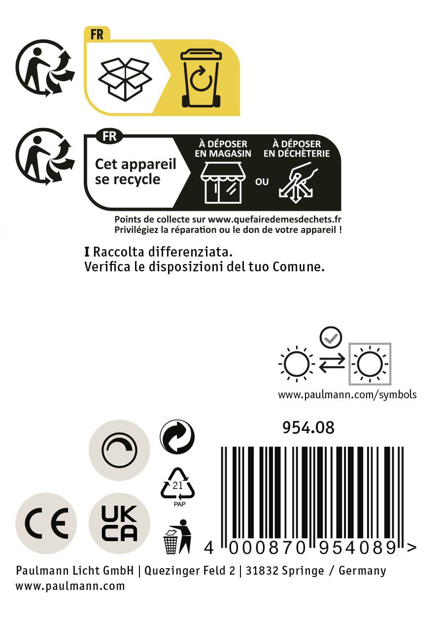 Paulmann Apol Systemleuchte (Basis) ProRail3 E27 Schwarz